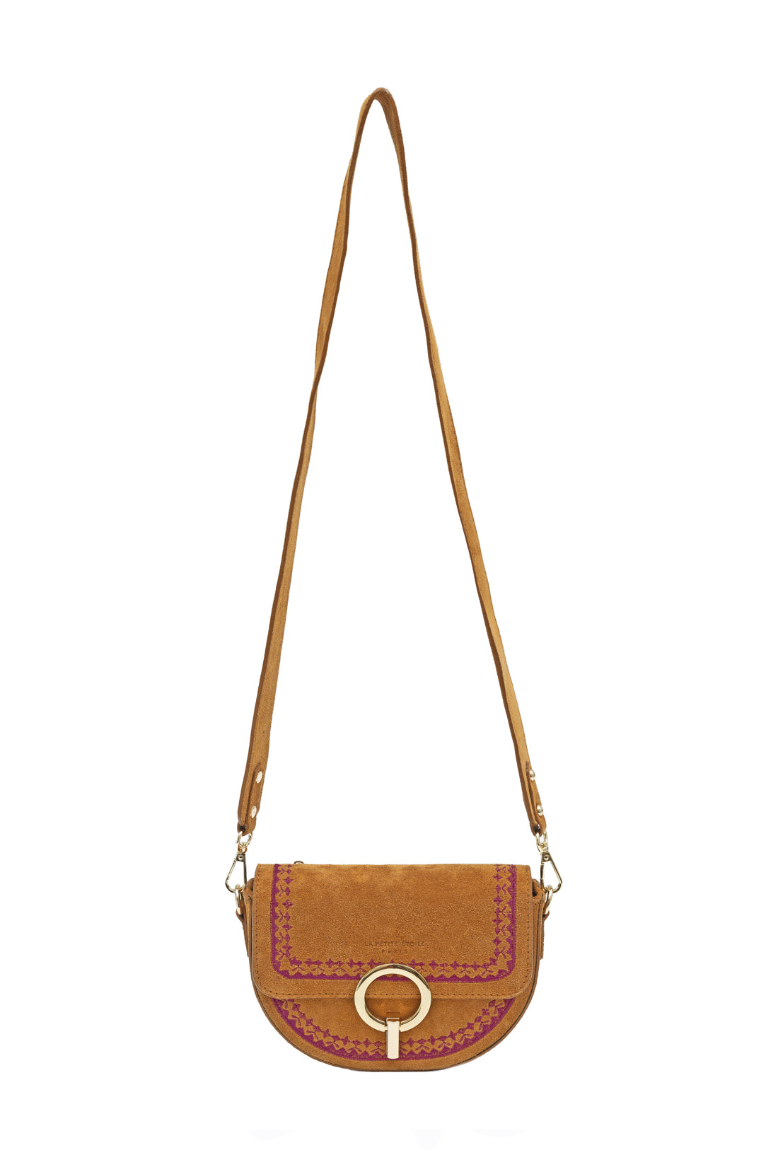 Camel Jim bag embroidered