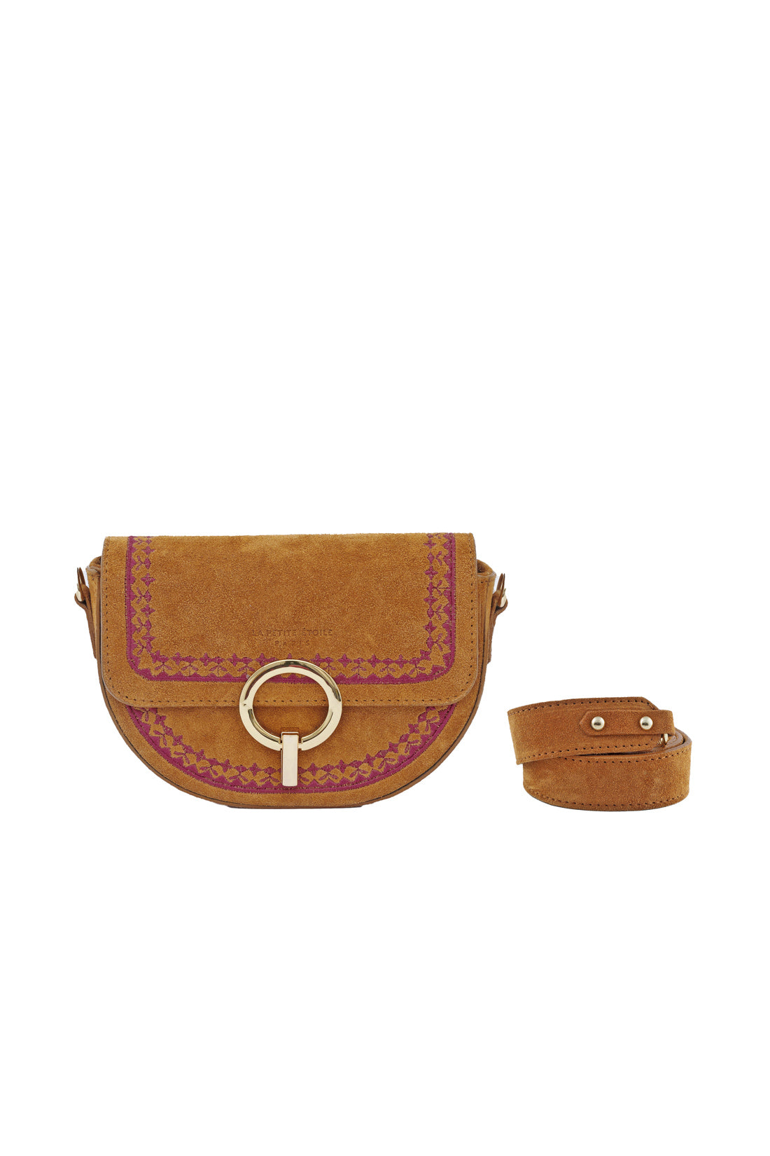 Camel Jim bag embroidered