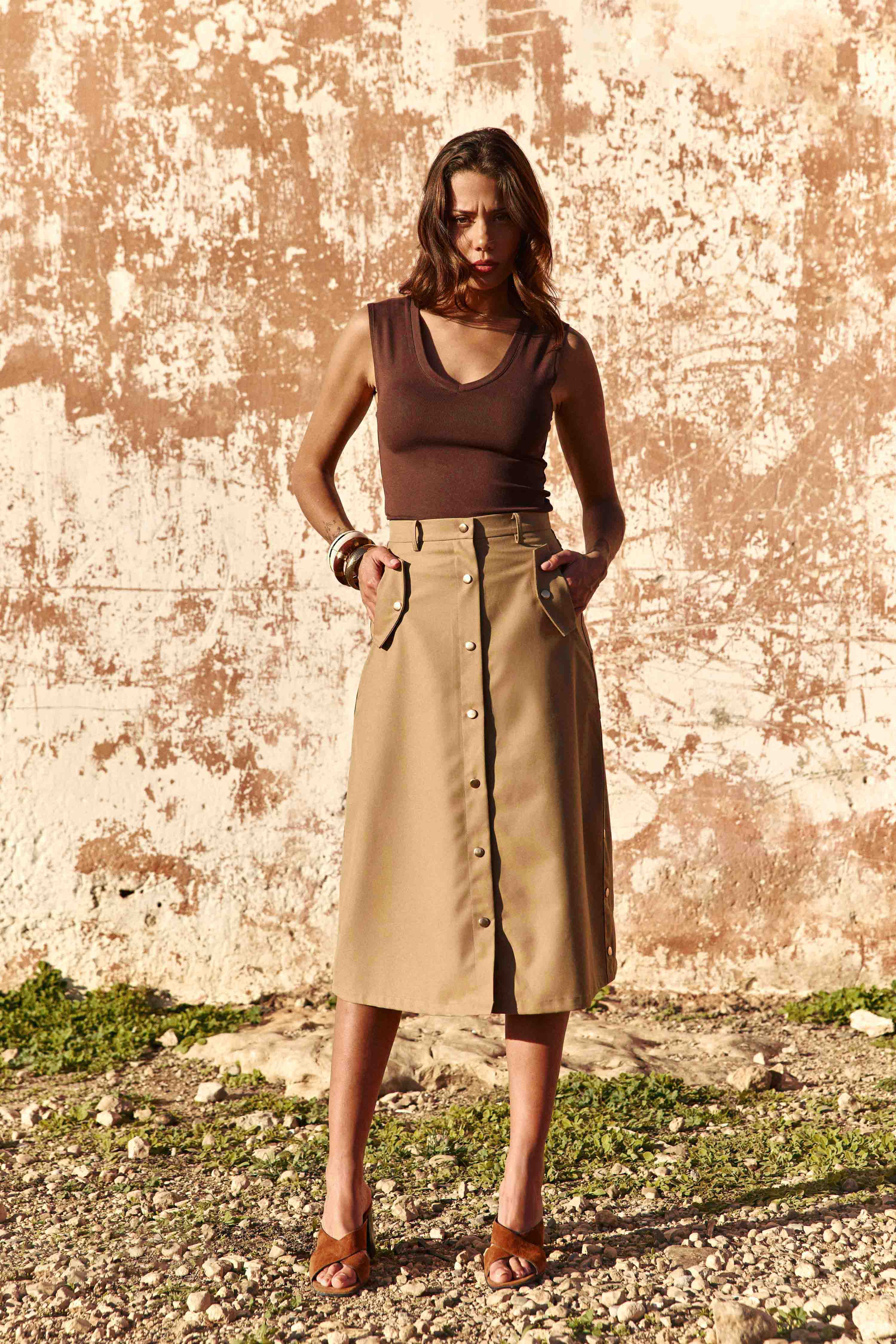 Joe - Jupe midi évasée