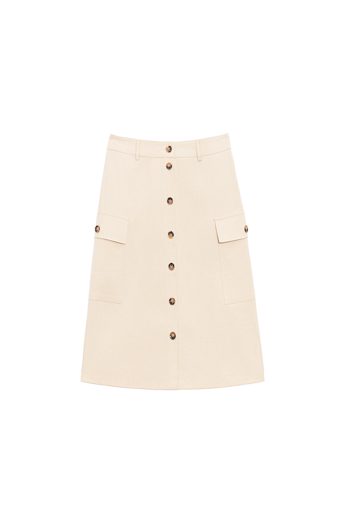 Beige straight skirt - Joey