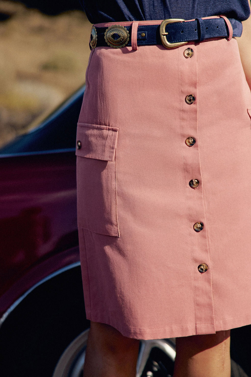Jupe droite rose - Joey