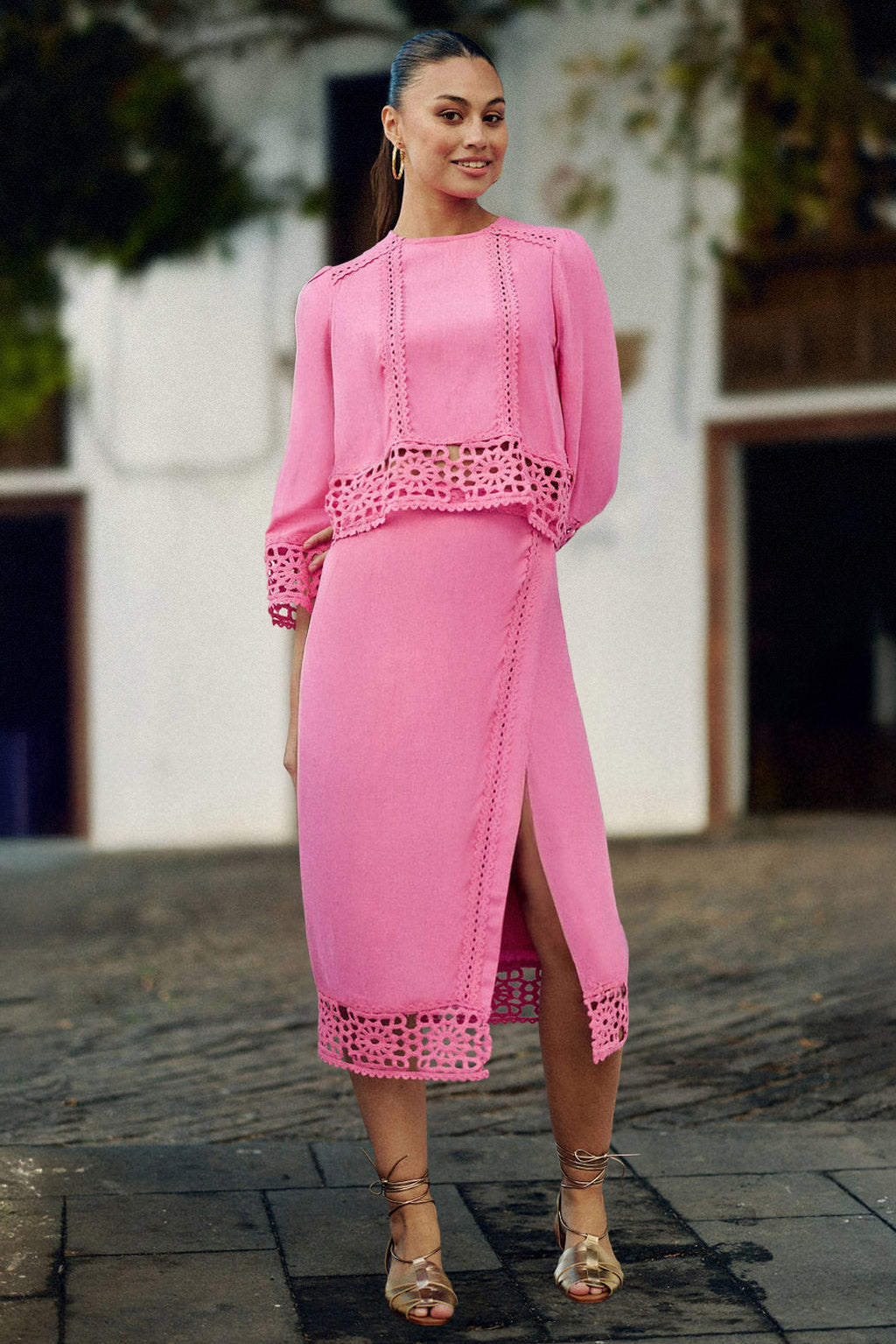 Pink wrap skirt - Jolene