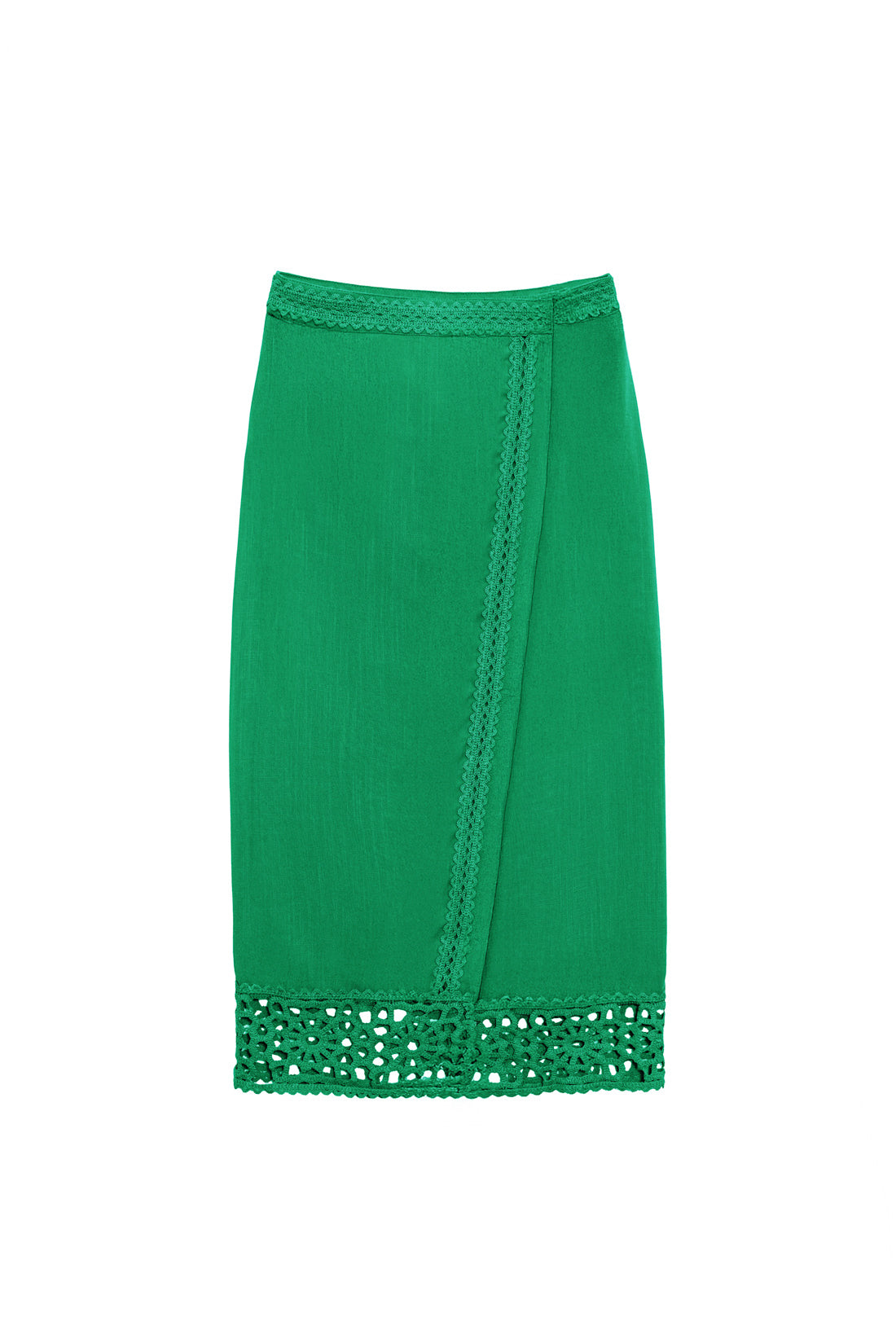 Green wrap skirt - Jolene