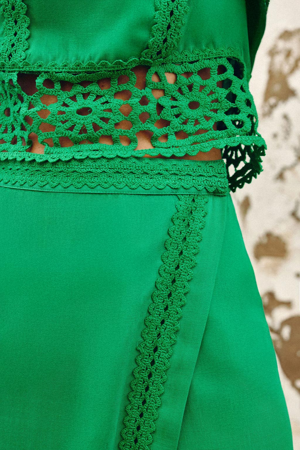 Green wrap skirt - Jolene