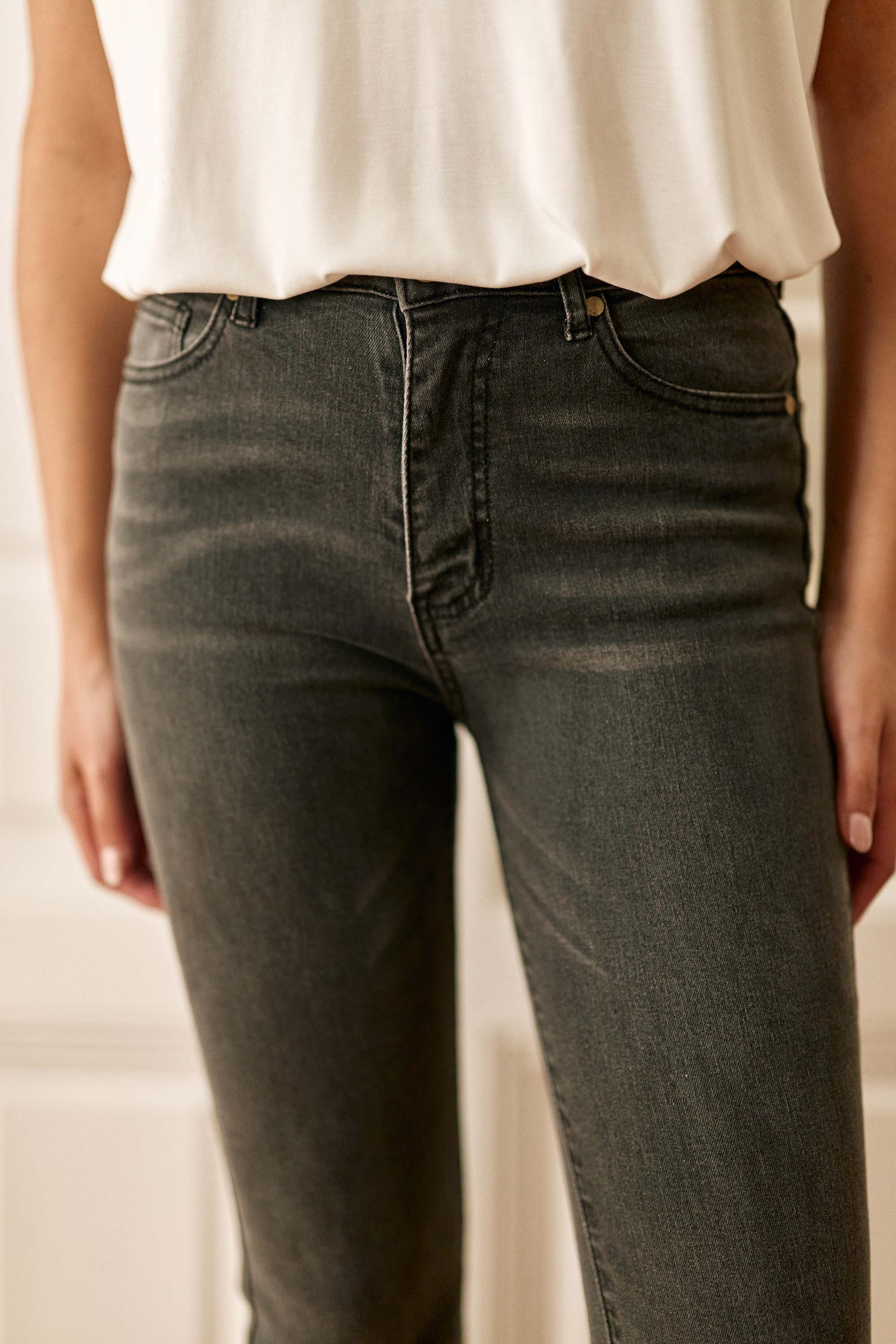 Grey flared jeans - Lancelot