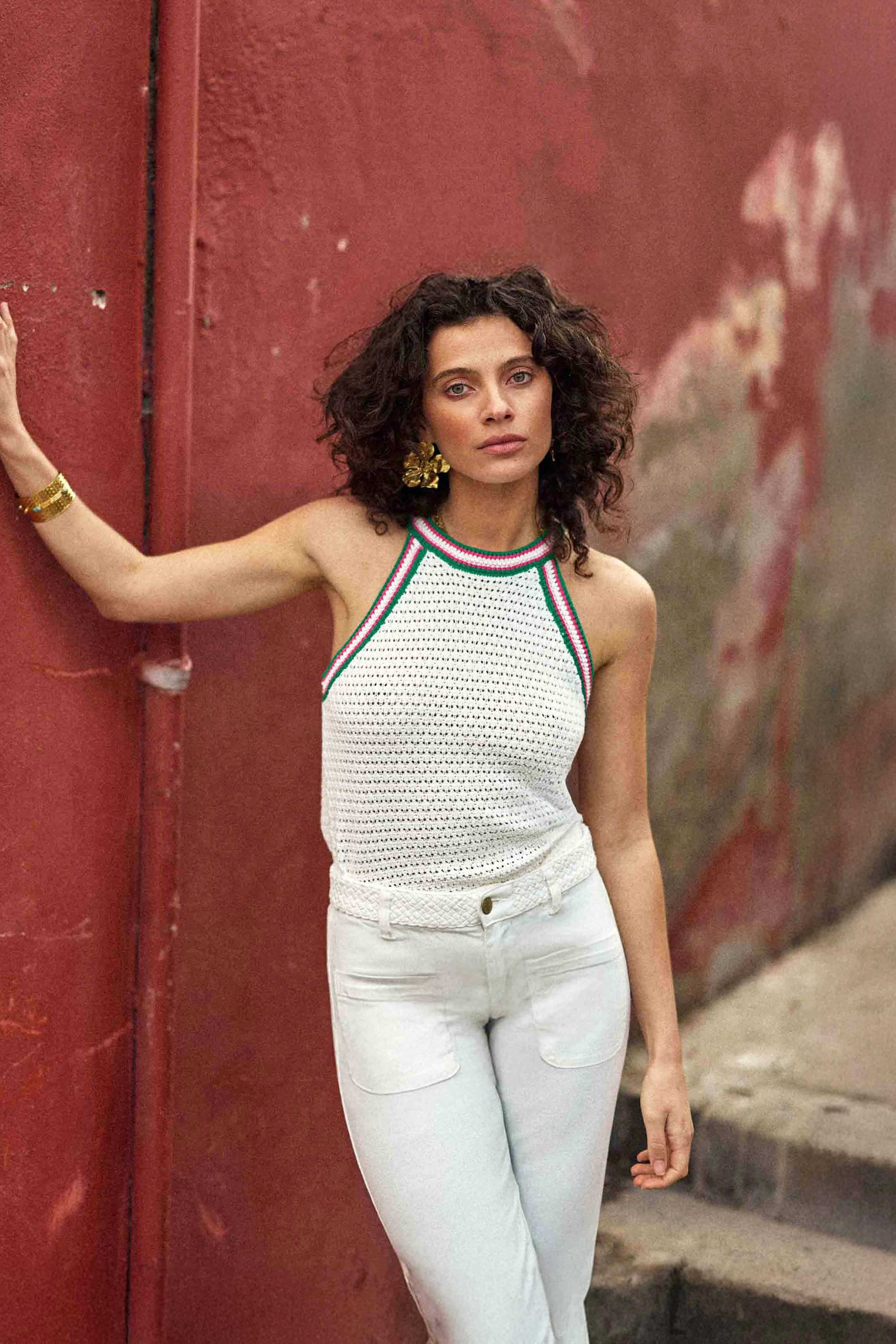 Round neck tank top - Madelina