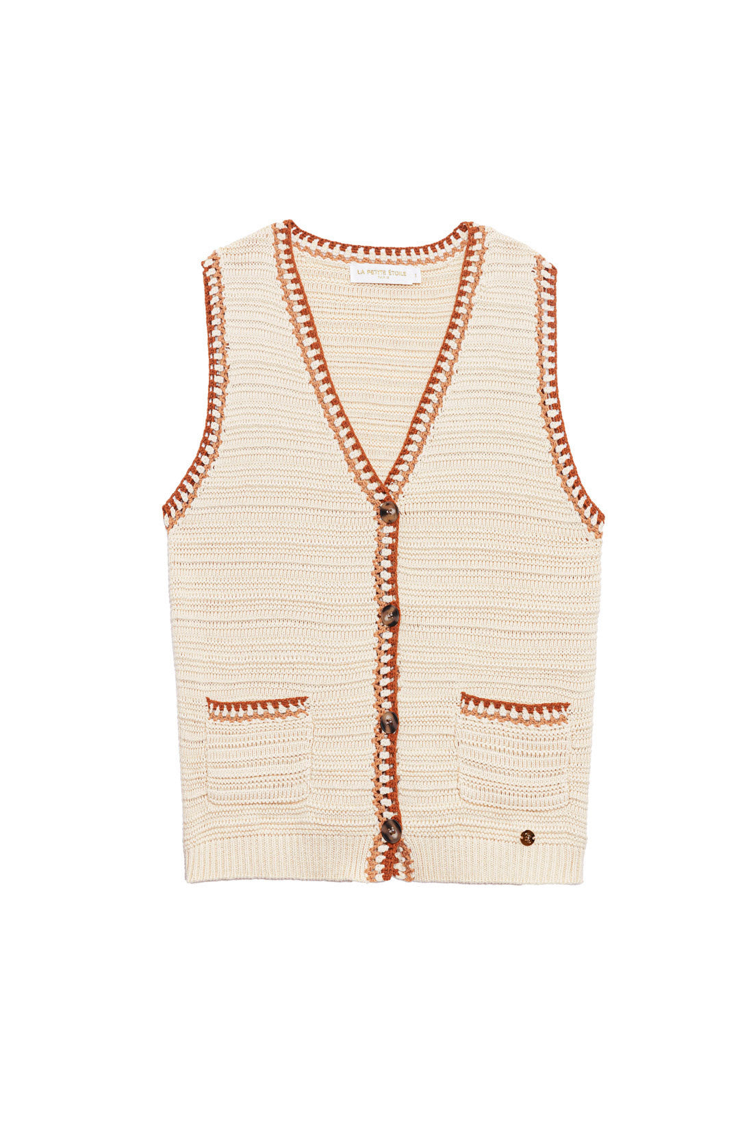 Beige sleeveless vest - Madina