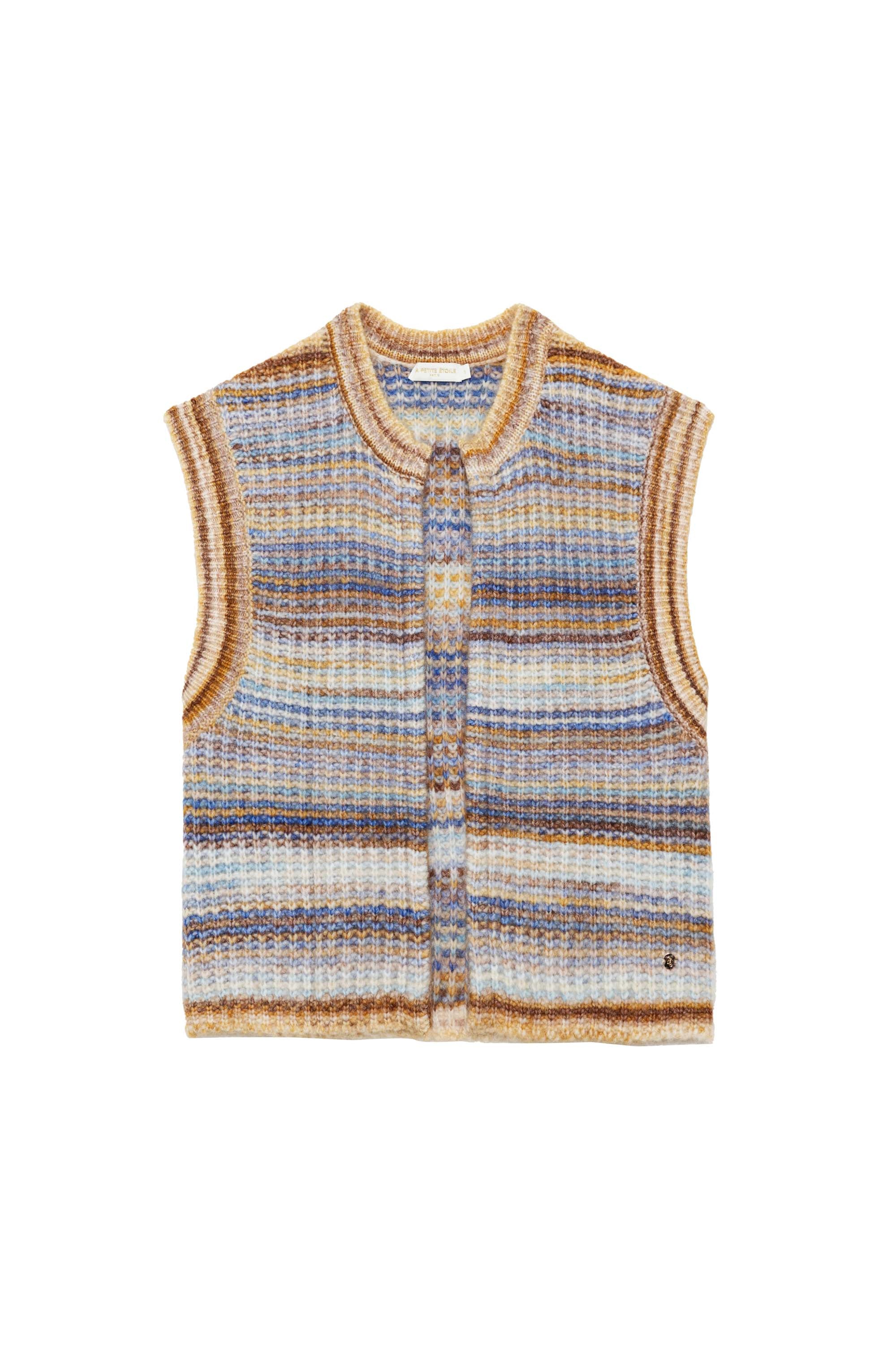 Gilet camel/ciel - Mancy