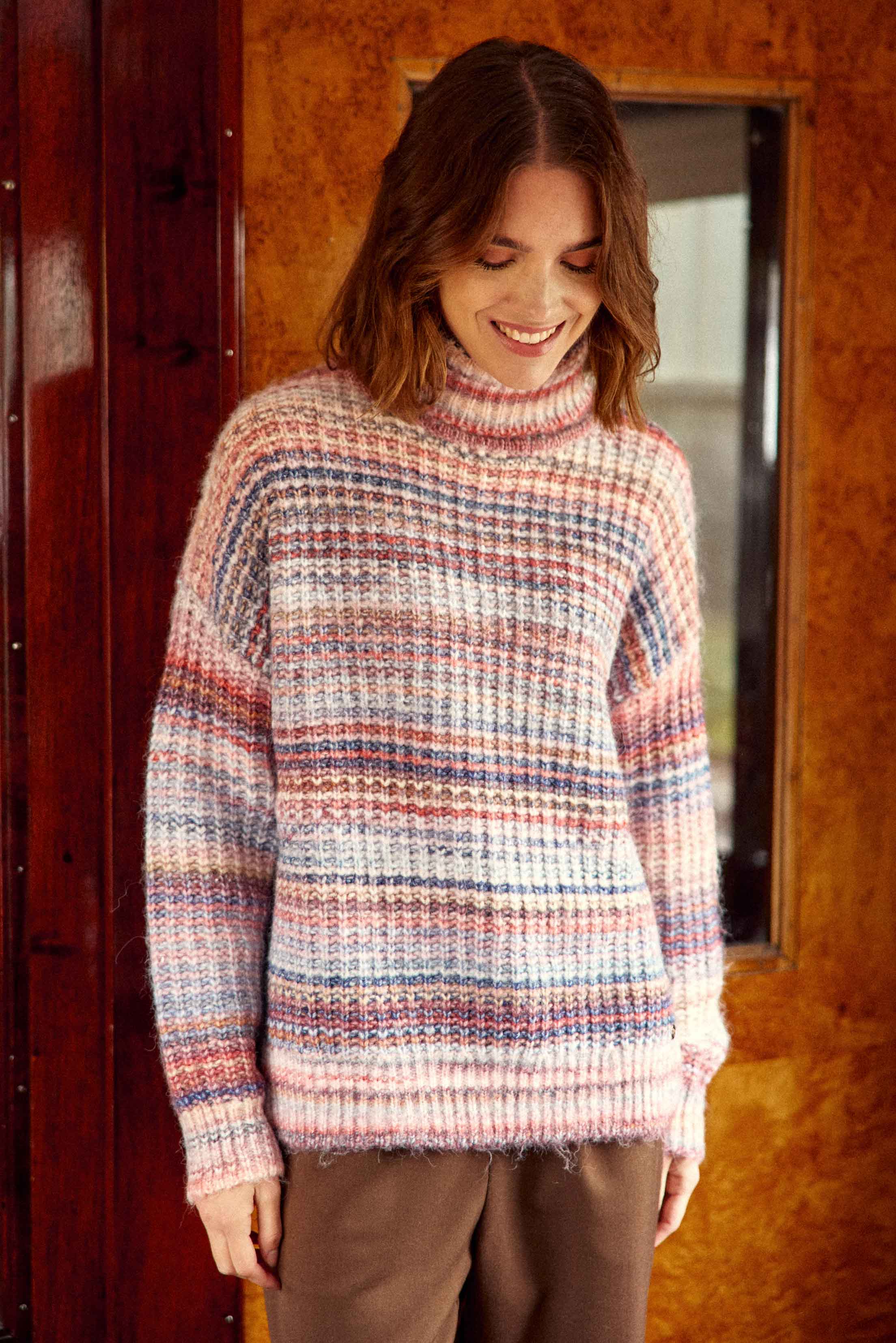 Pull Mandy - Bleu/Rose