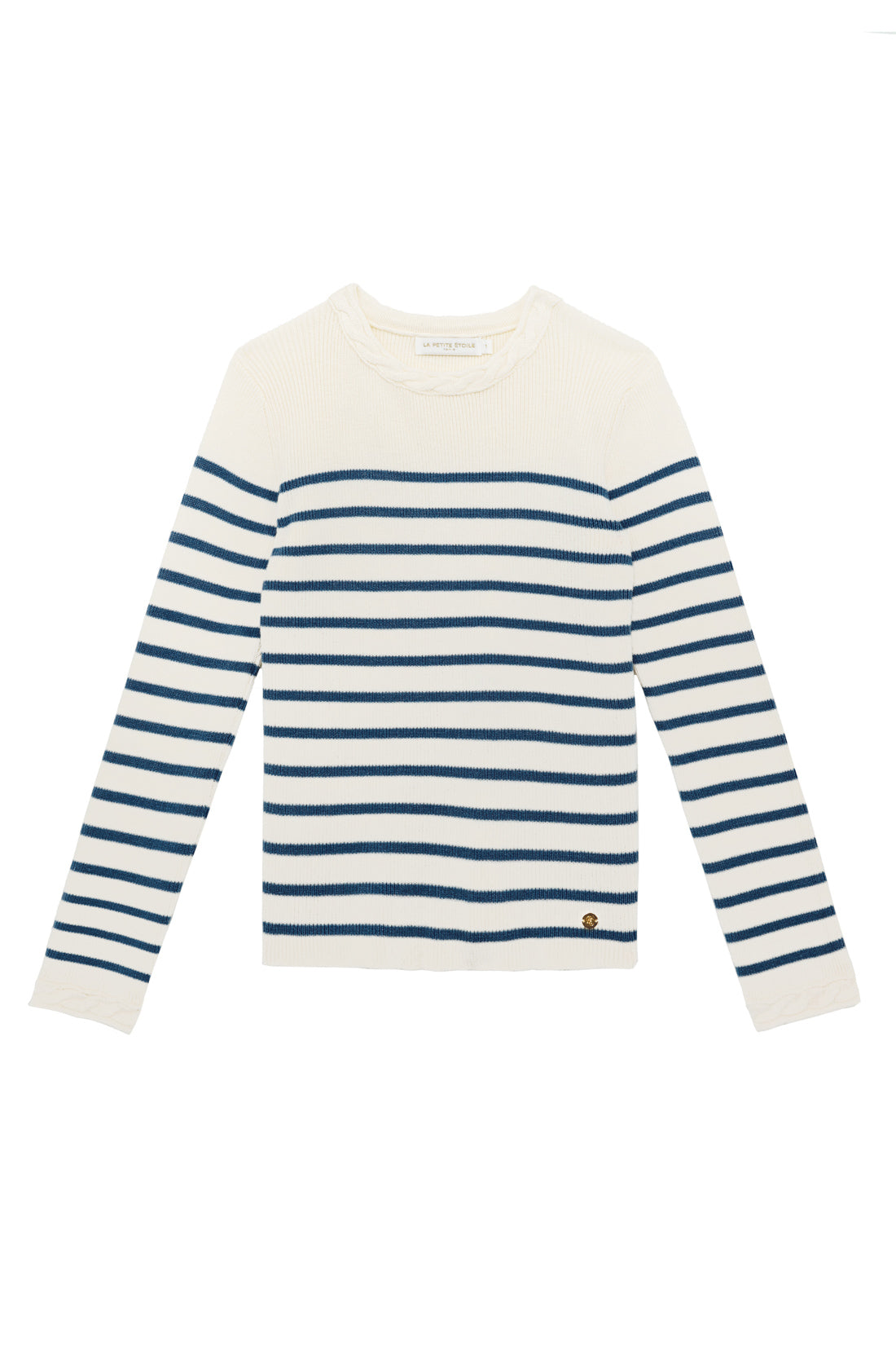 Ecru/navy sailor sweater - Manel