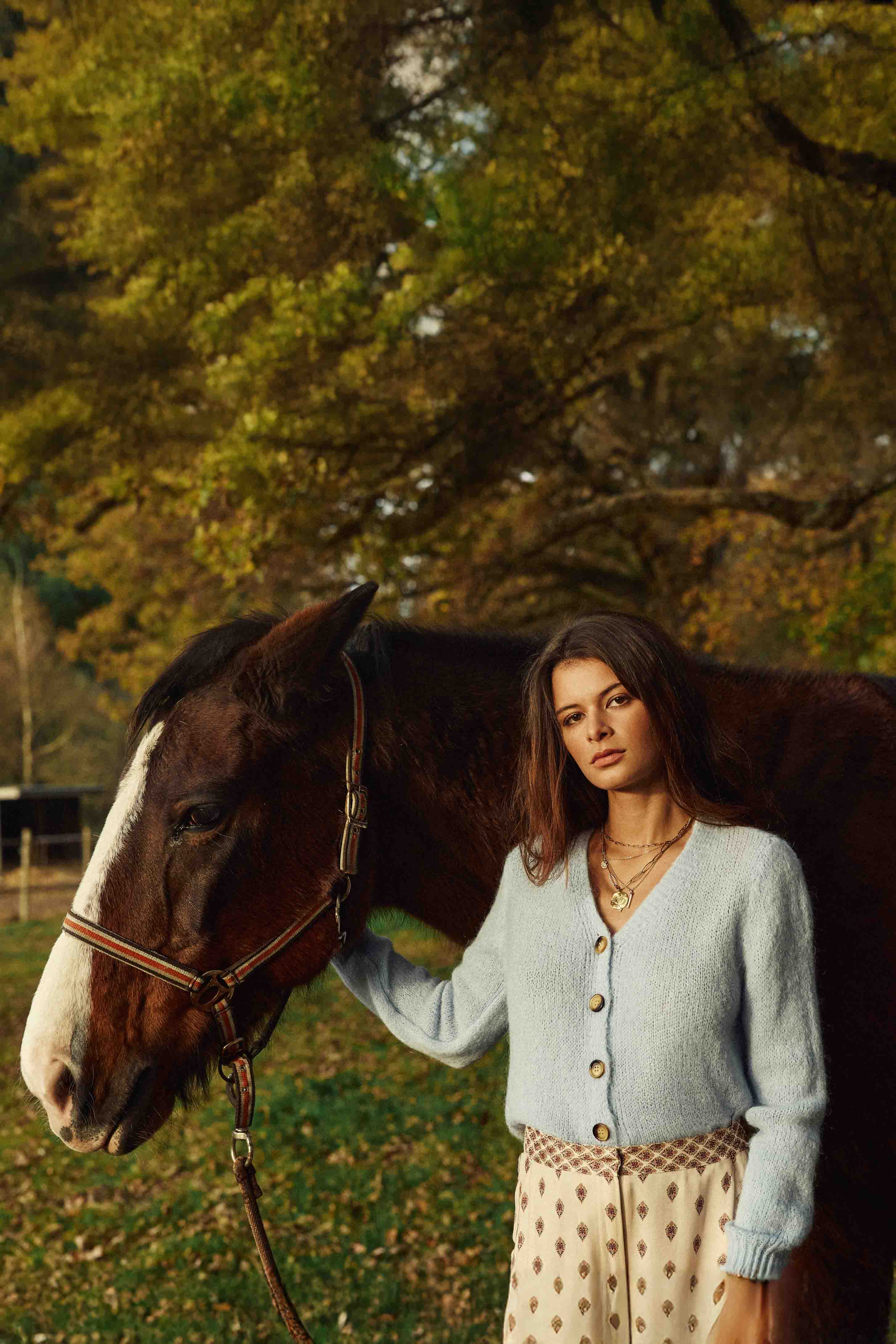 Sky blue knitted vest - Mara