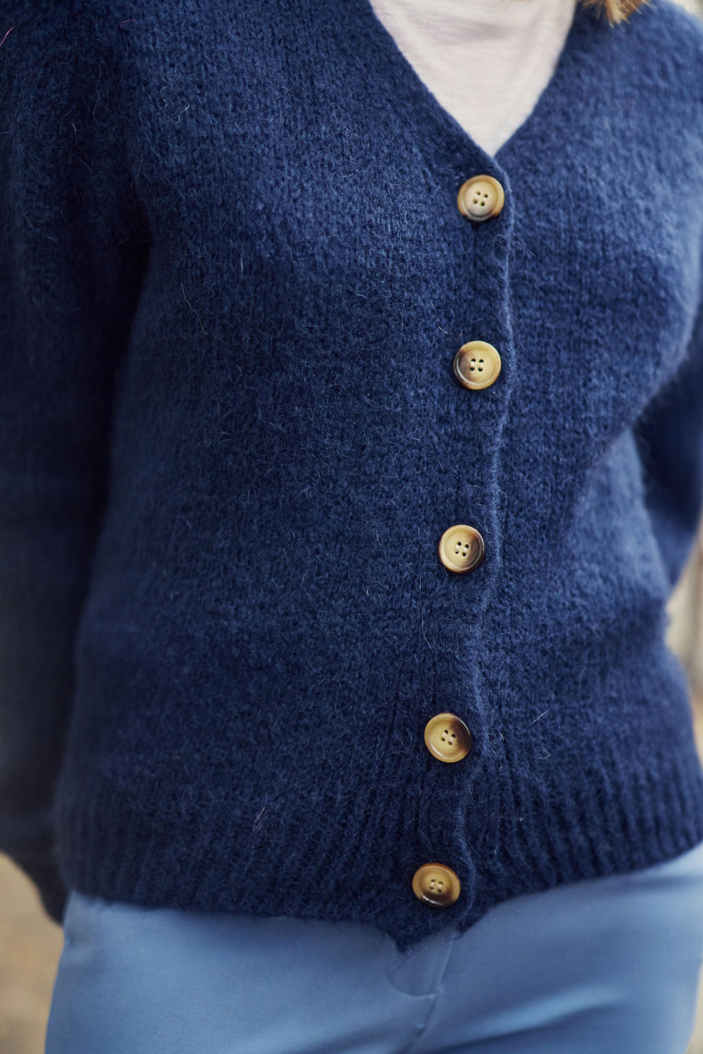 Navy knit vest - Mara