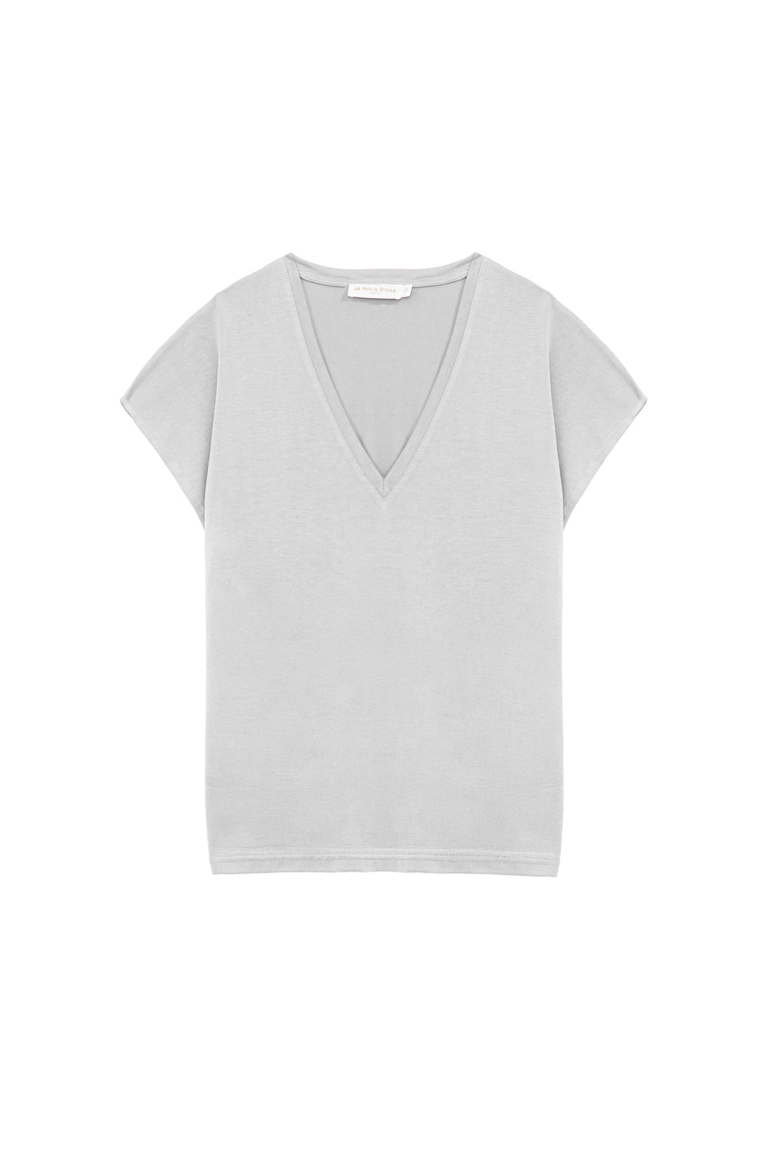 Heather gray V-neck T-shirt - Marcelina