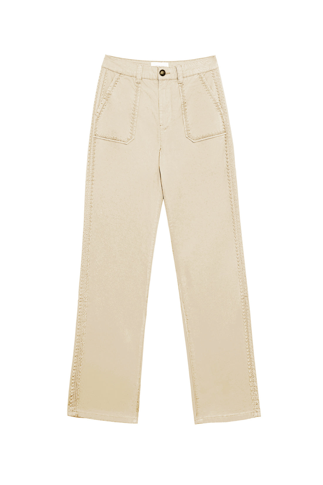 Light beige straight pants - Marisol