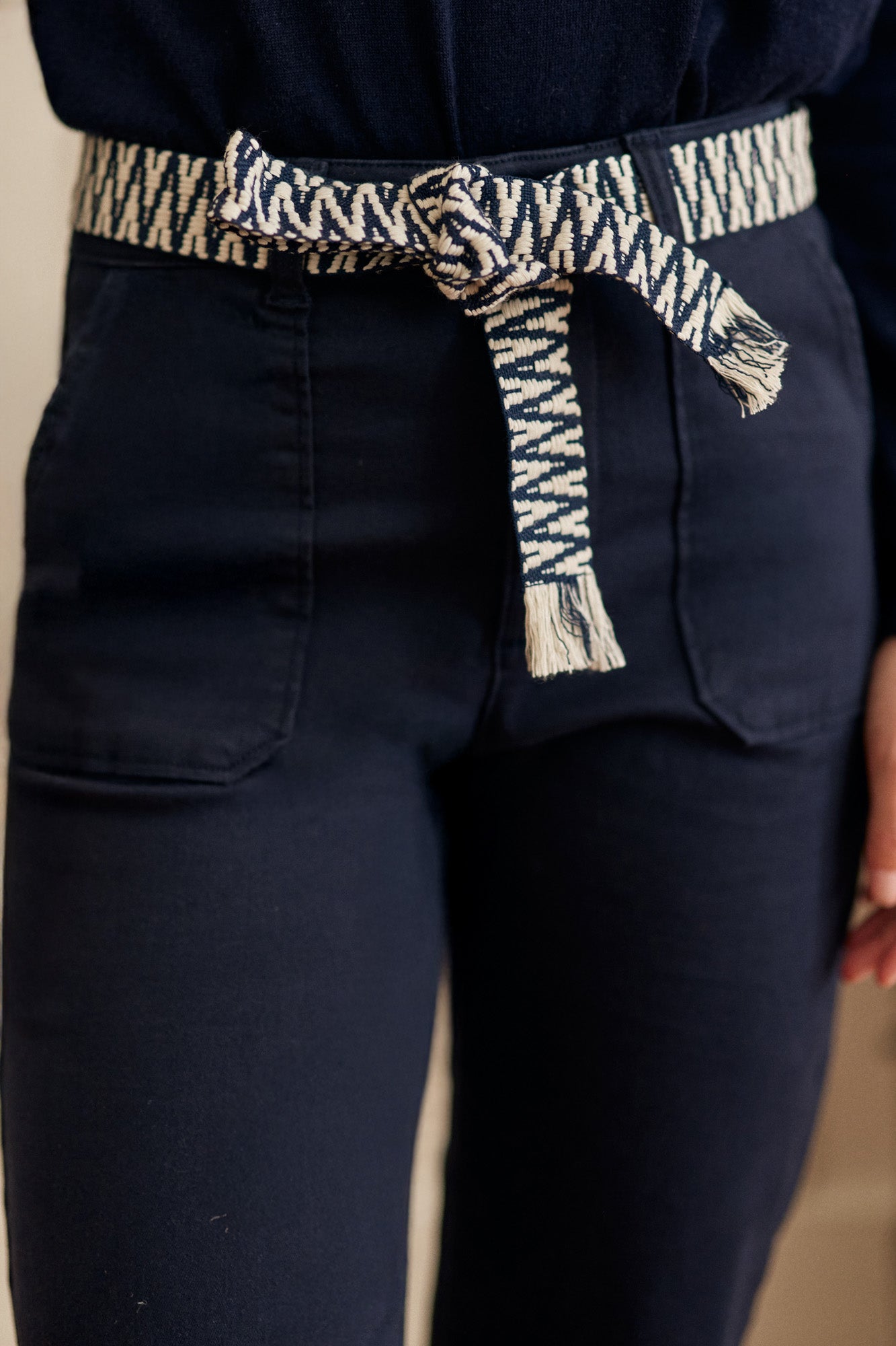 Marisol straight-leg pants - Navy