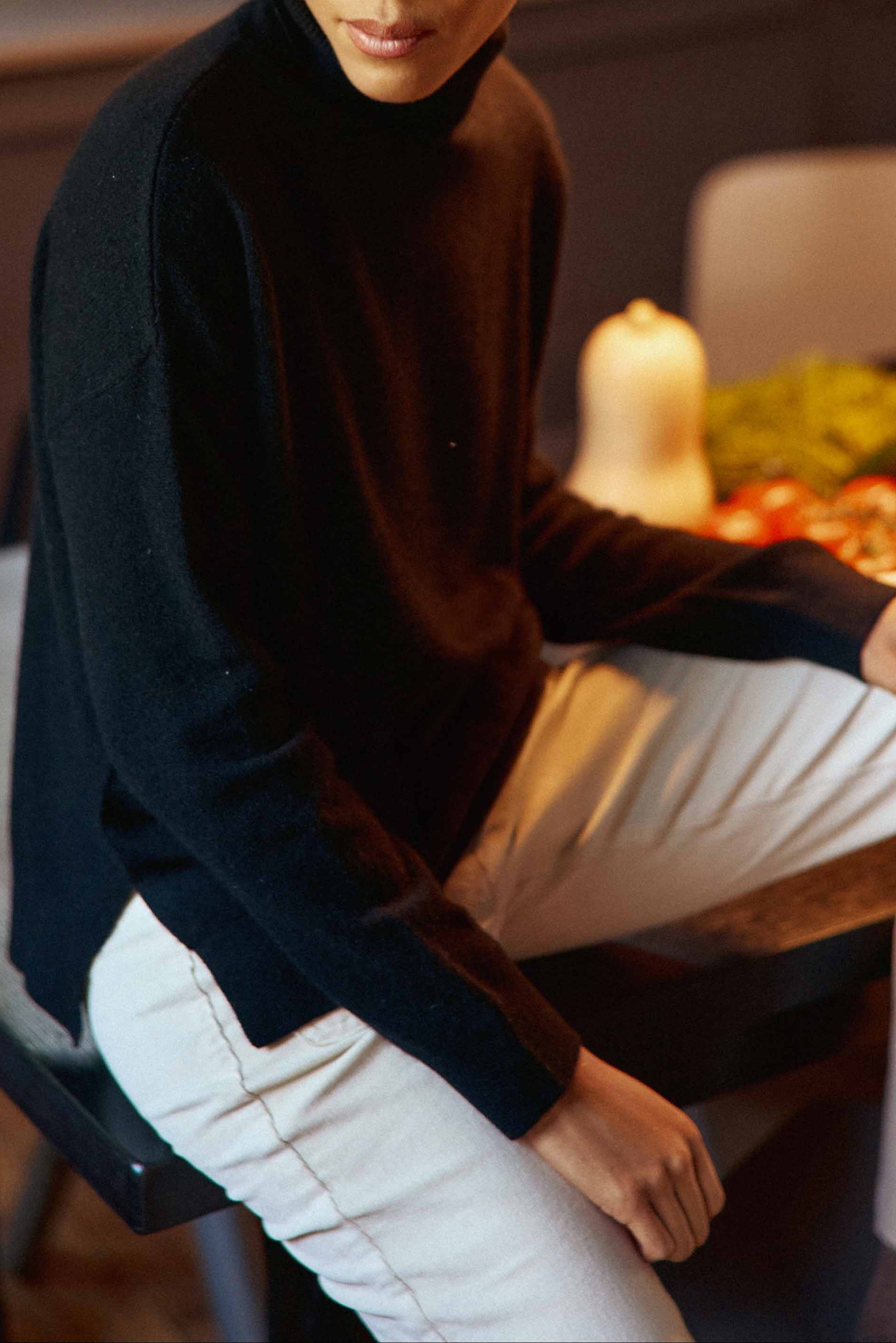 Pull col roulé Marlen - Noir