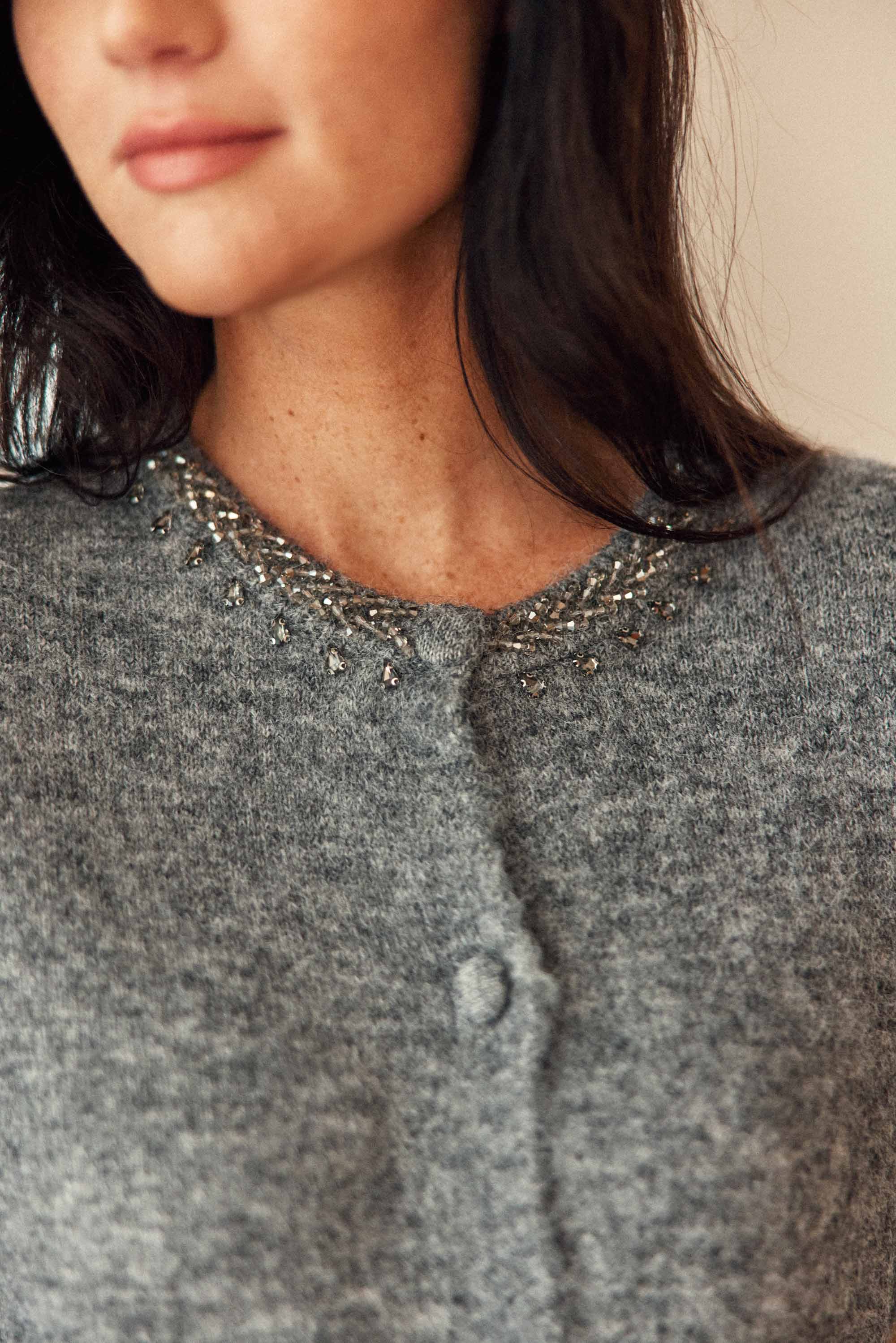 Gilet gris chiné - Marlie