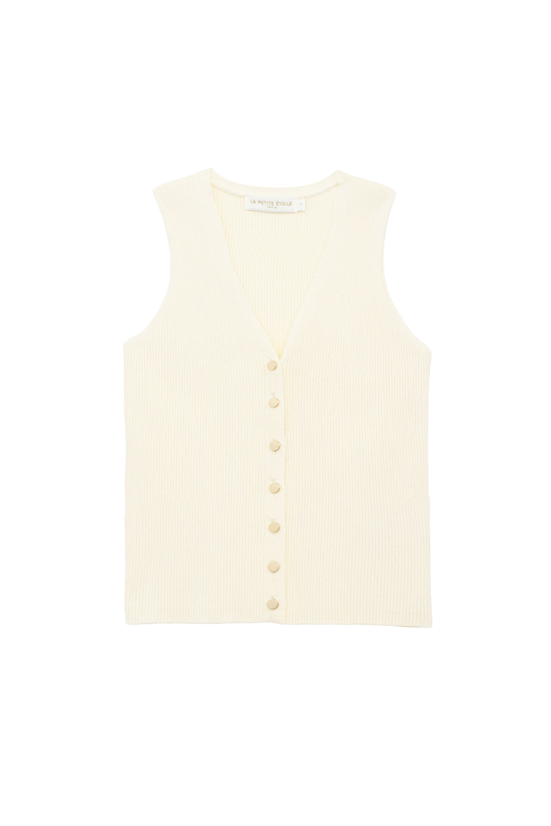 Sleeveless vest ecru - Mayelle