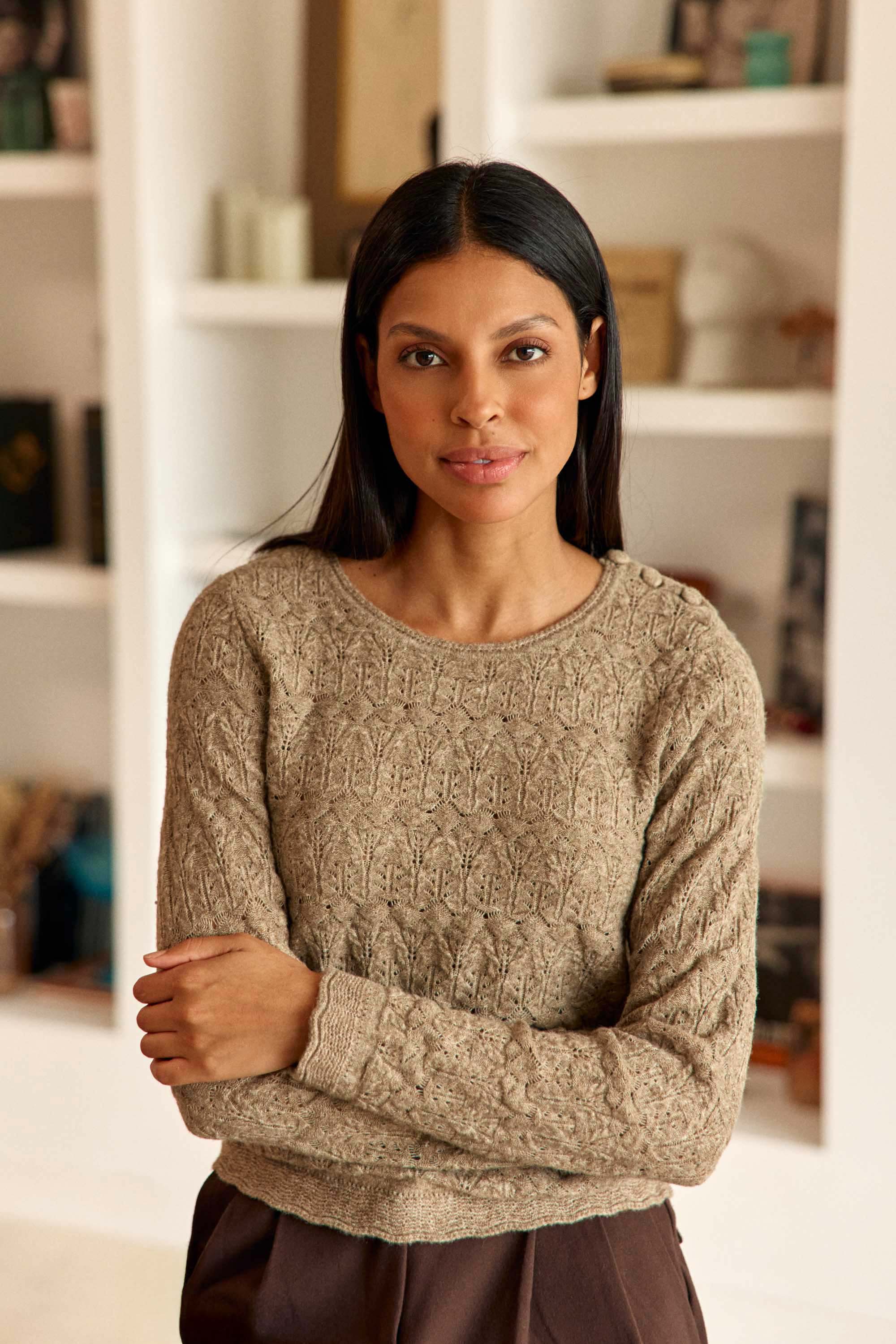 Pull droit maille fantaisie – Mayson LA PETITE ÉTOILE Paris