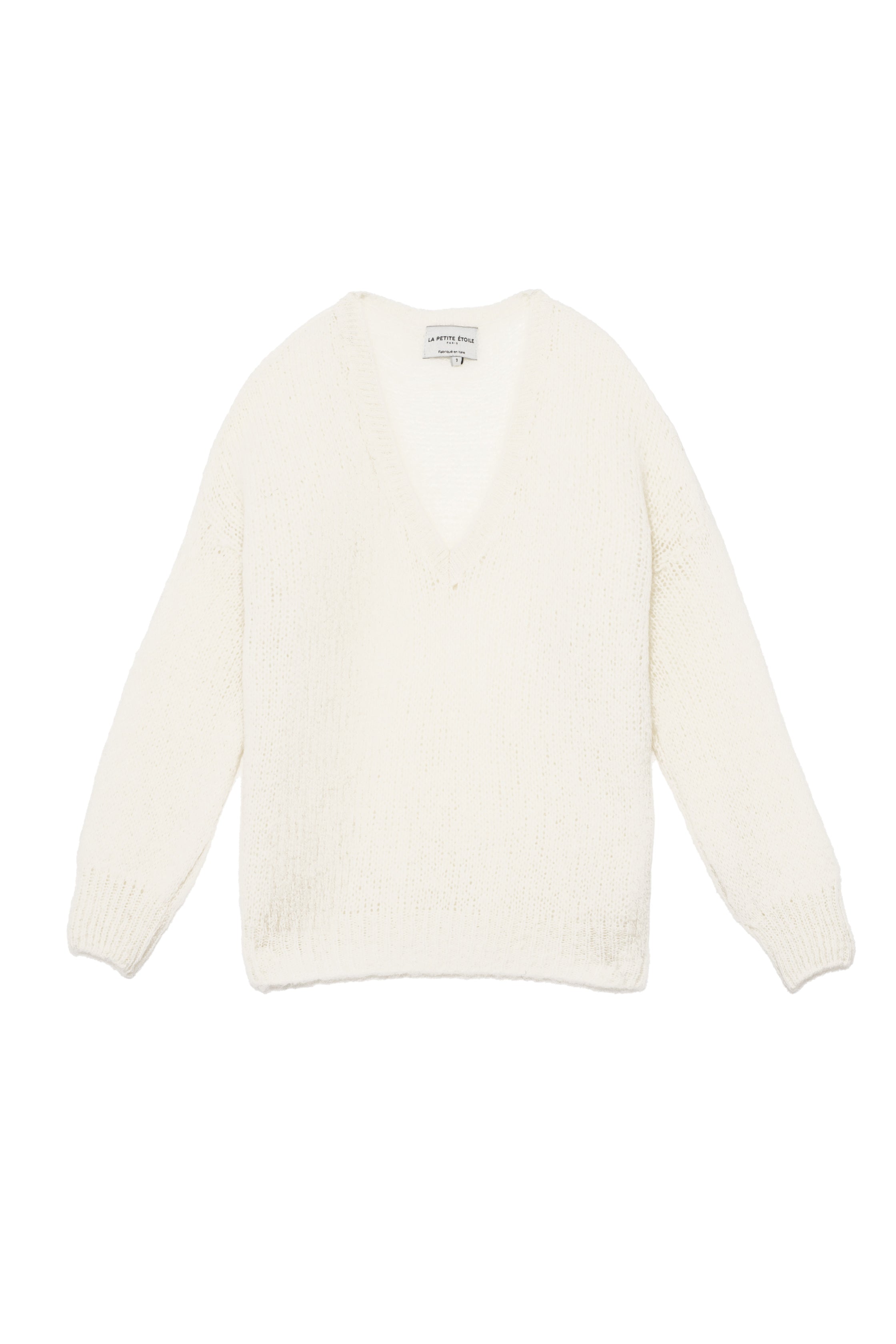 Pull col V Melanie - Écru