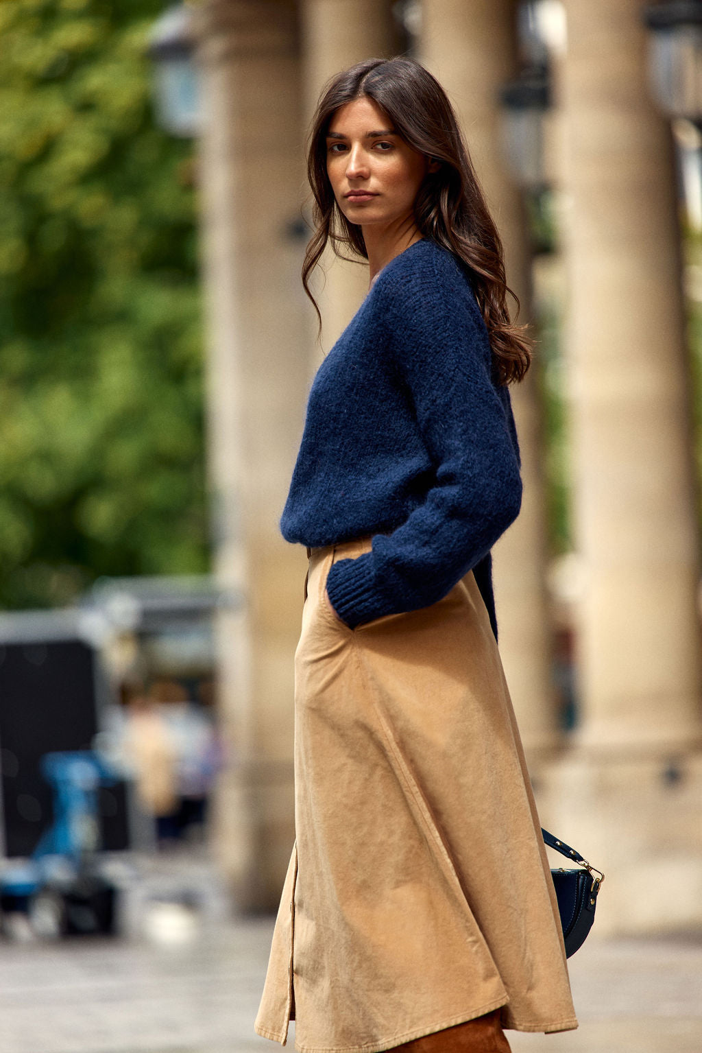 Melanie V-neck sweater - Navy