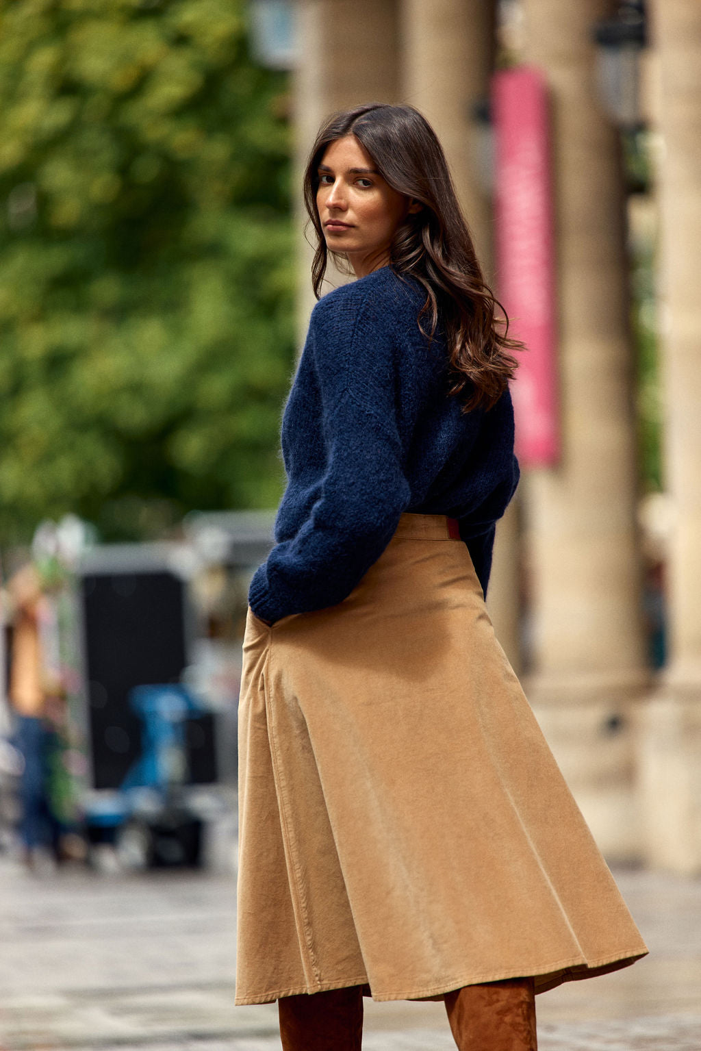 Melanie V-neck sweater - Navy