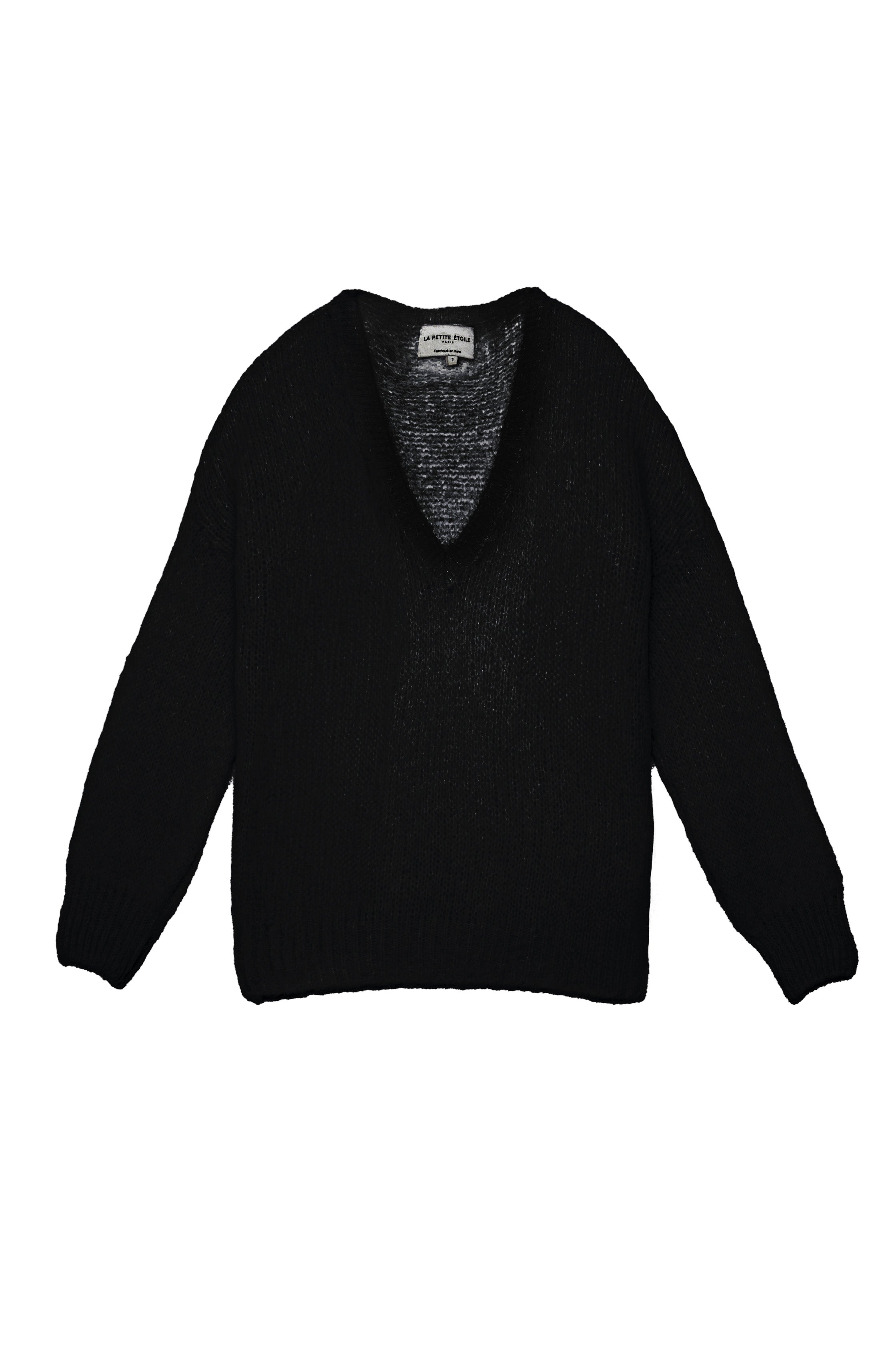 Pull col V Melanie - Noir