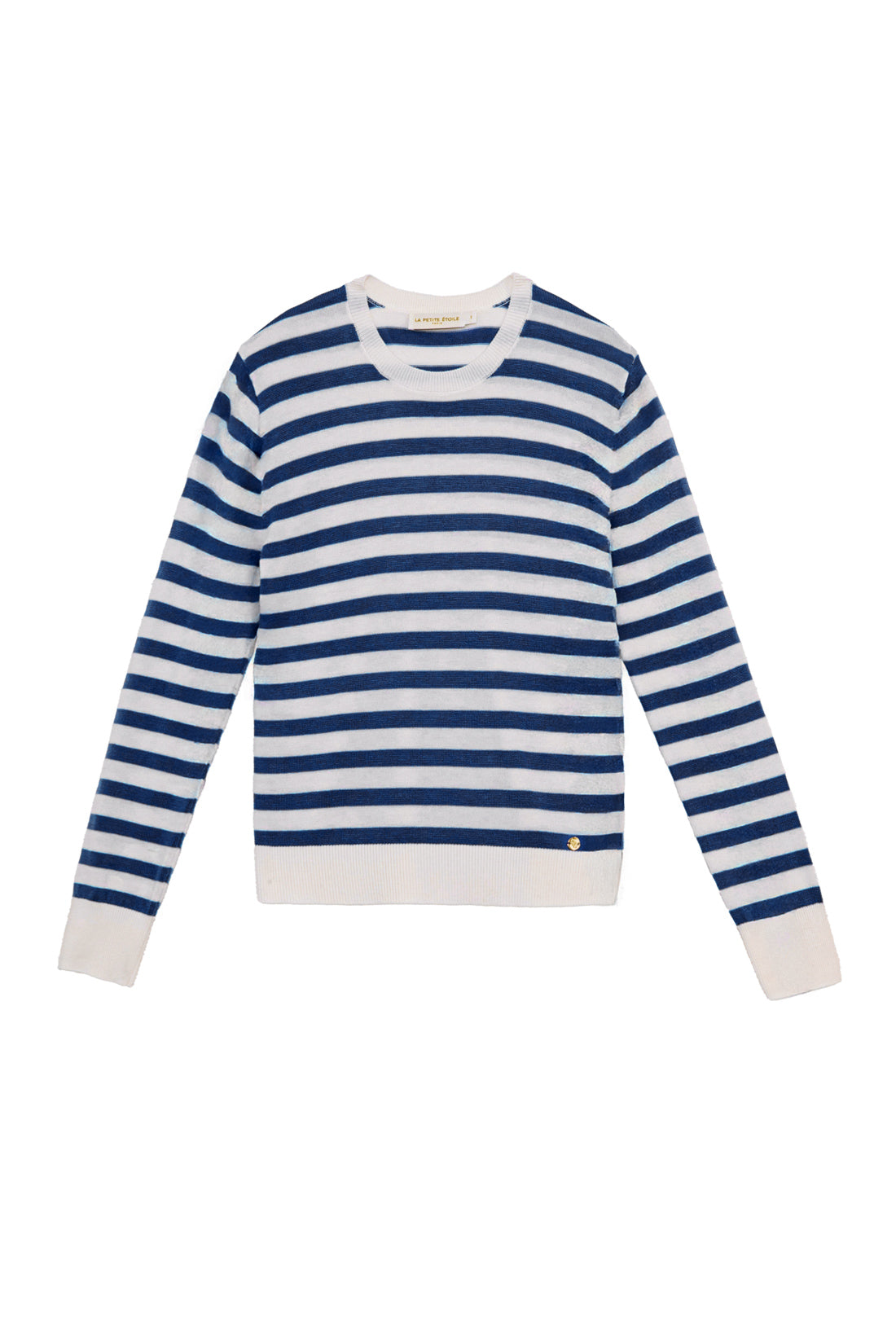 Beige/navy striped sweater - Melina