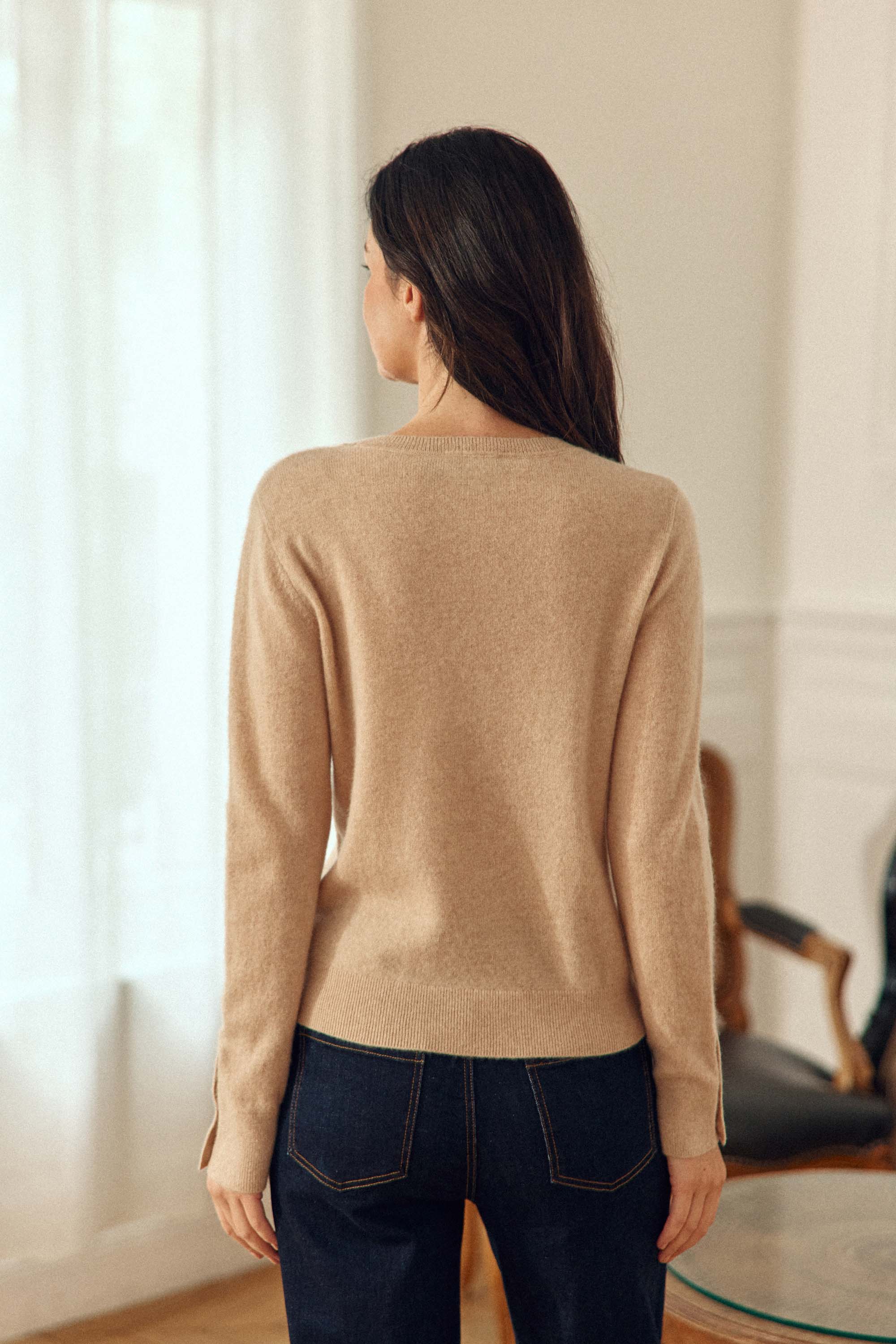 Pull cachemire beige - Melina