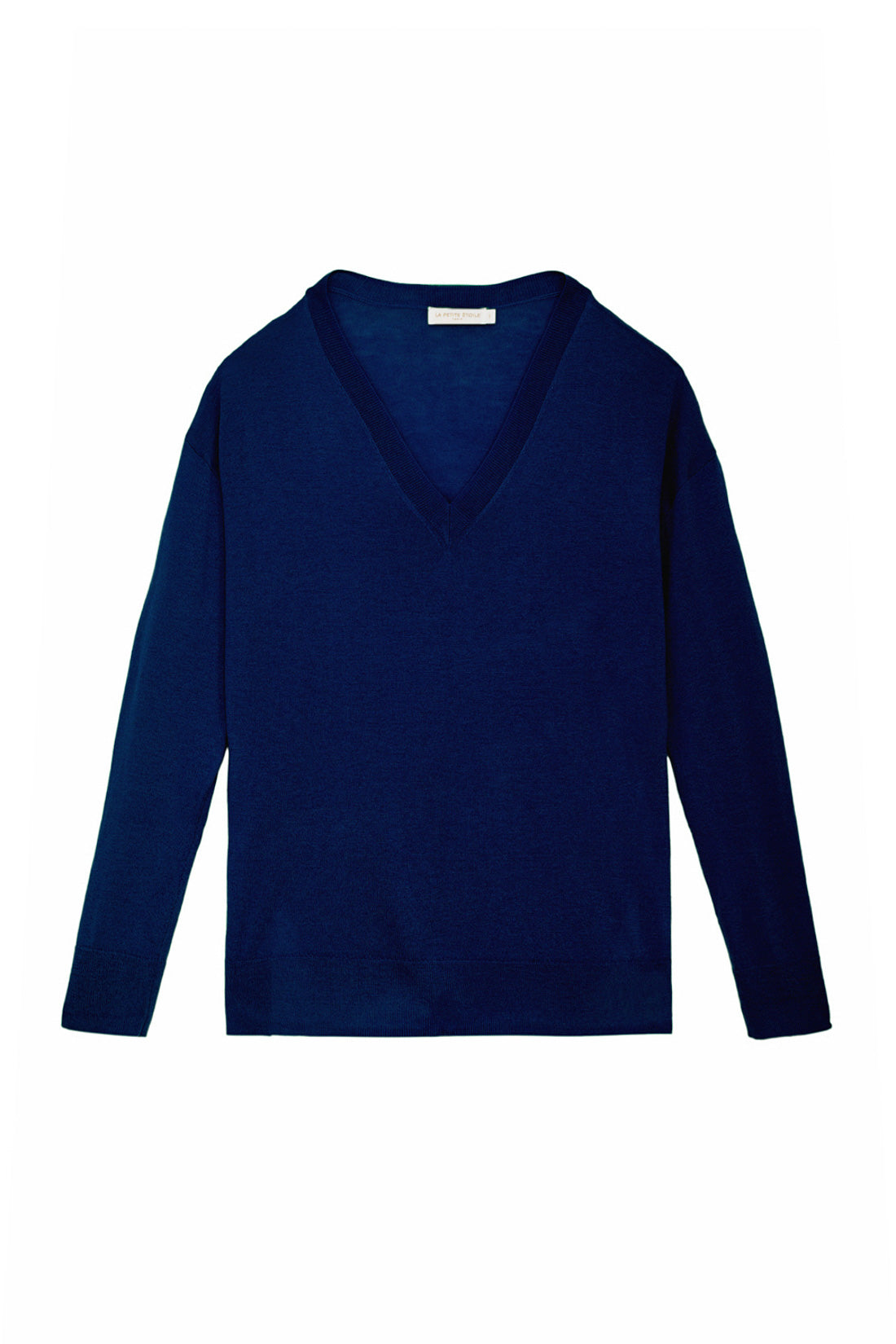 Pull col V marine - Melya