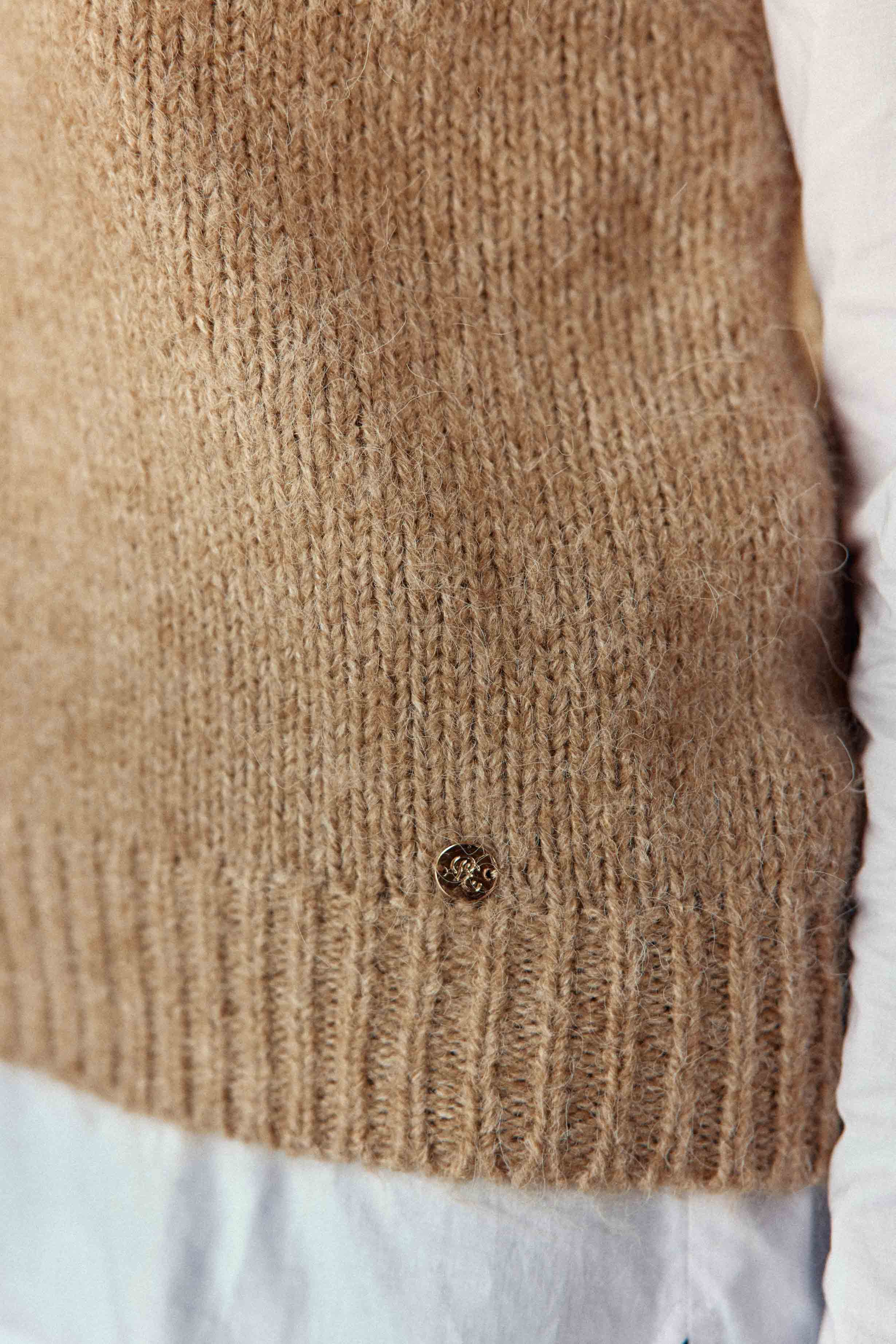 Pull sans manches camel - Mercy