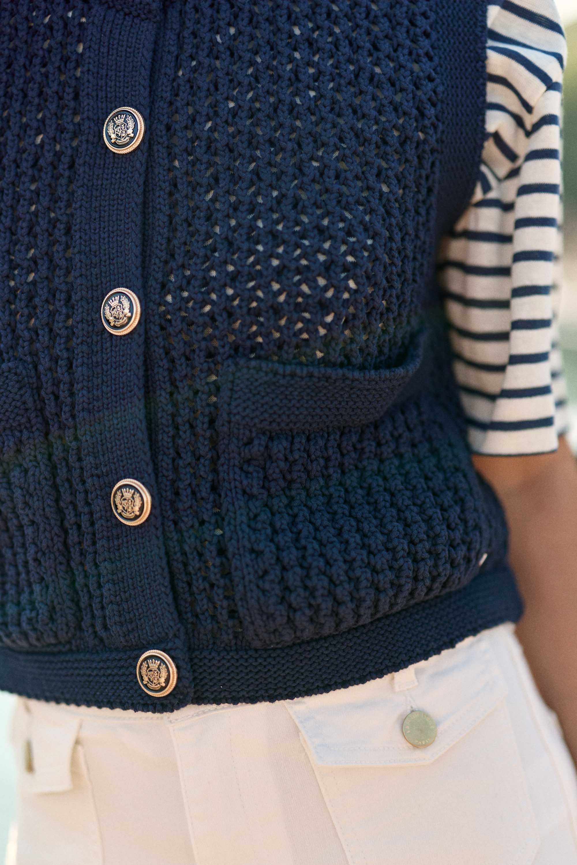 Navy Vest - Milana