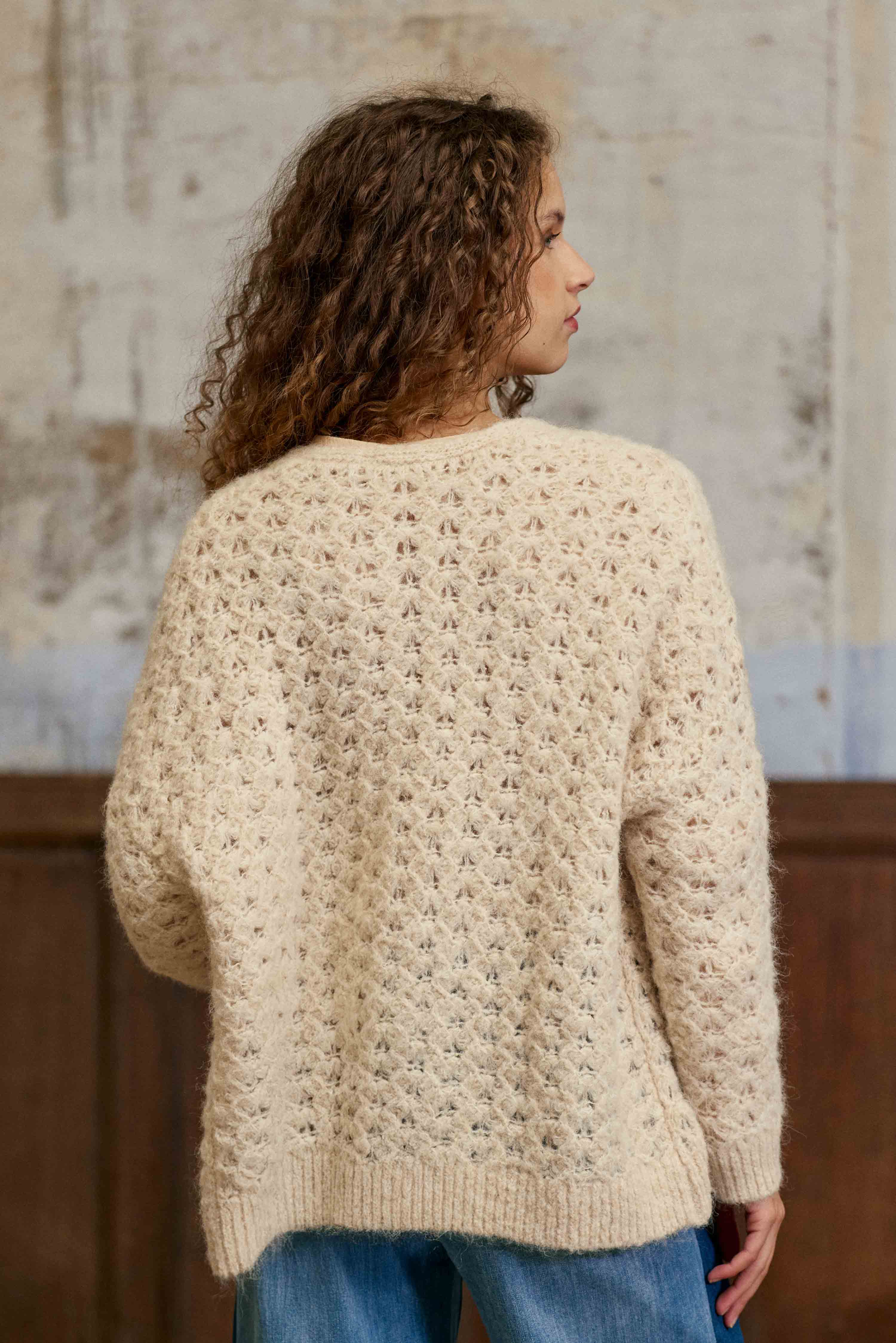 Milene - Gilet en maille ajouré