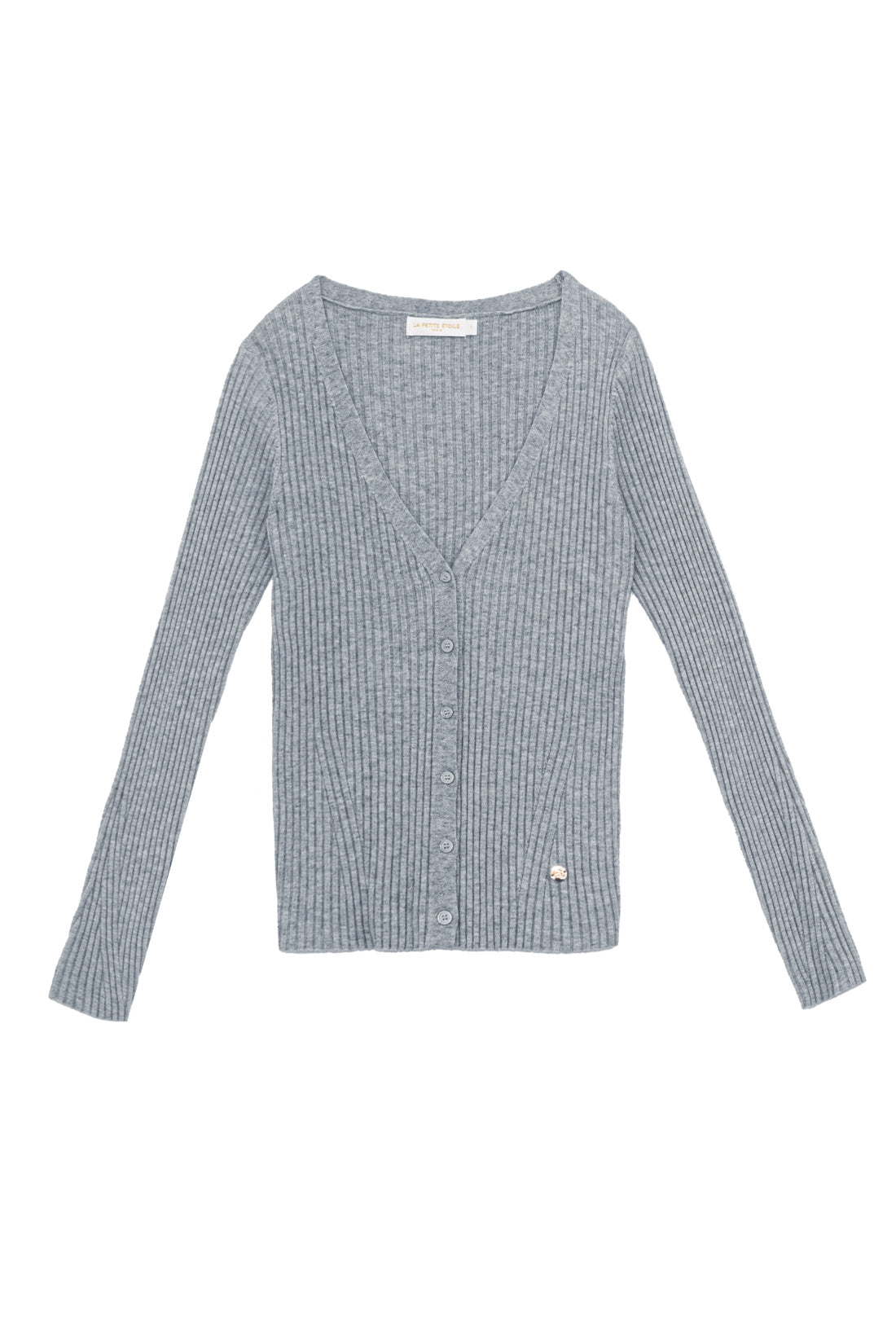 Grey V-neck vest - Mina