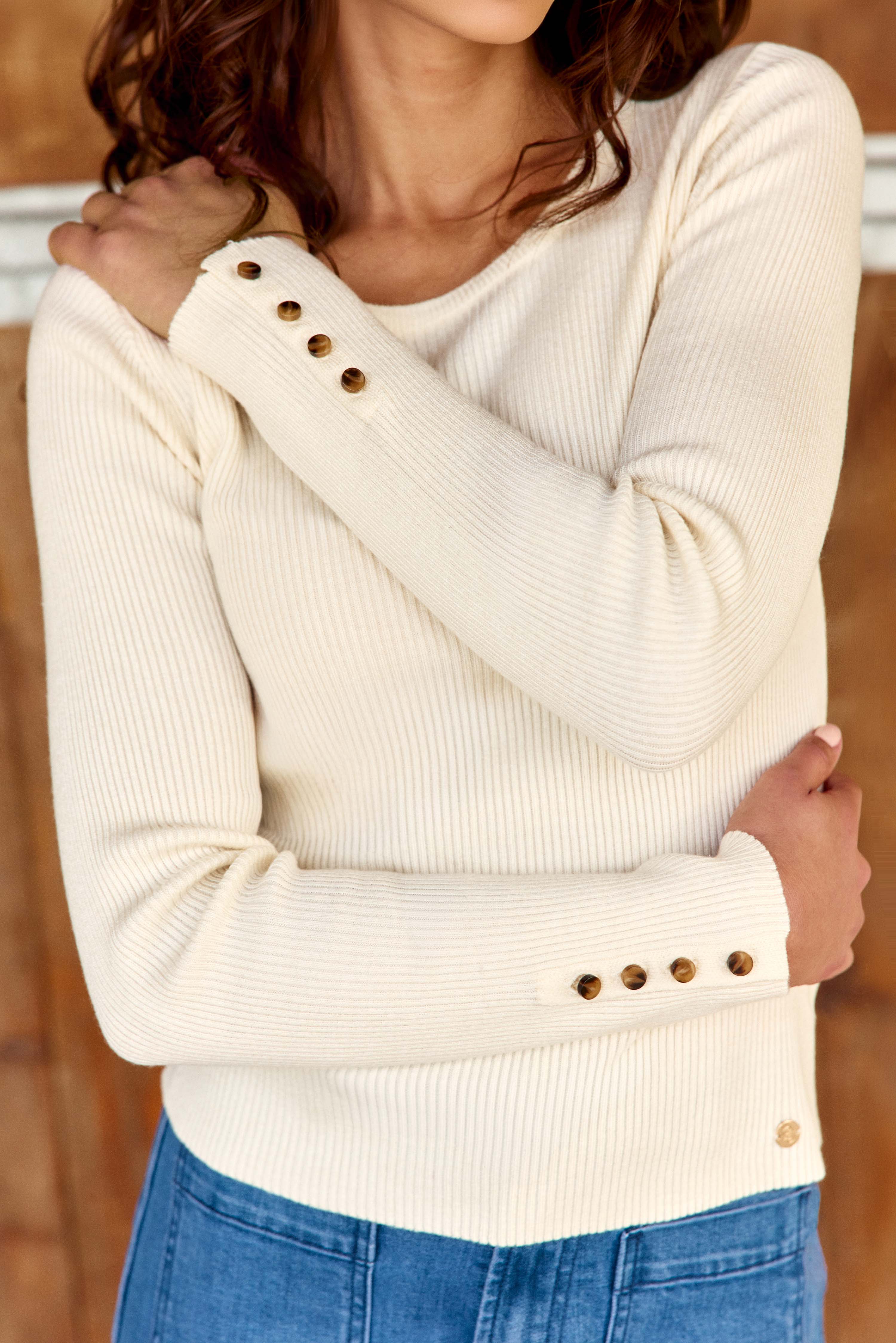 Moara - Gerippter Pullover