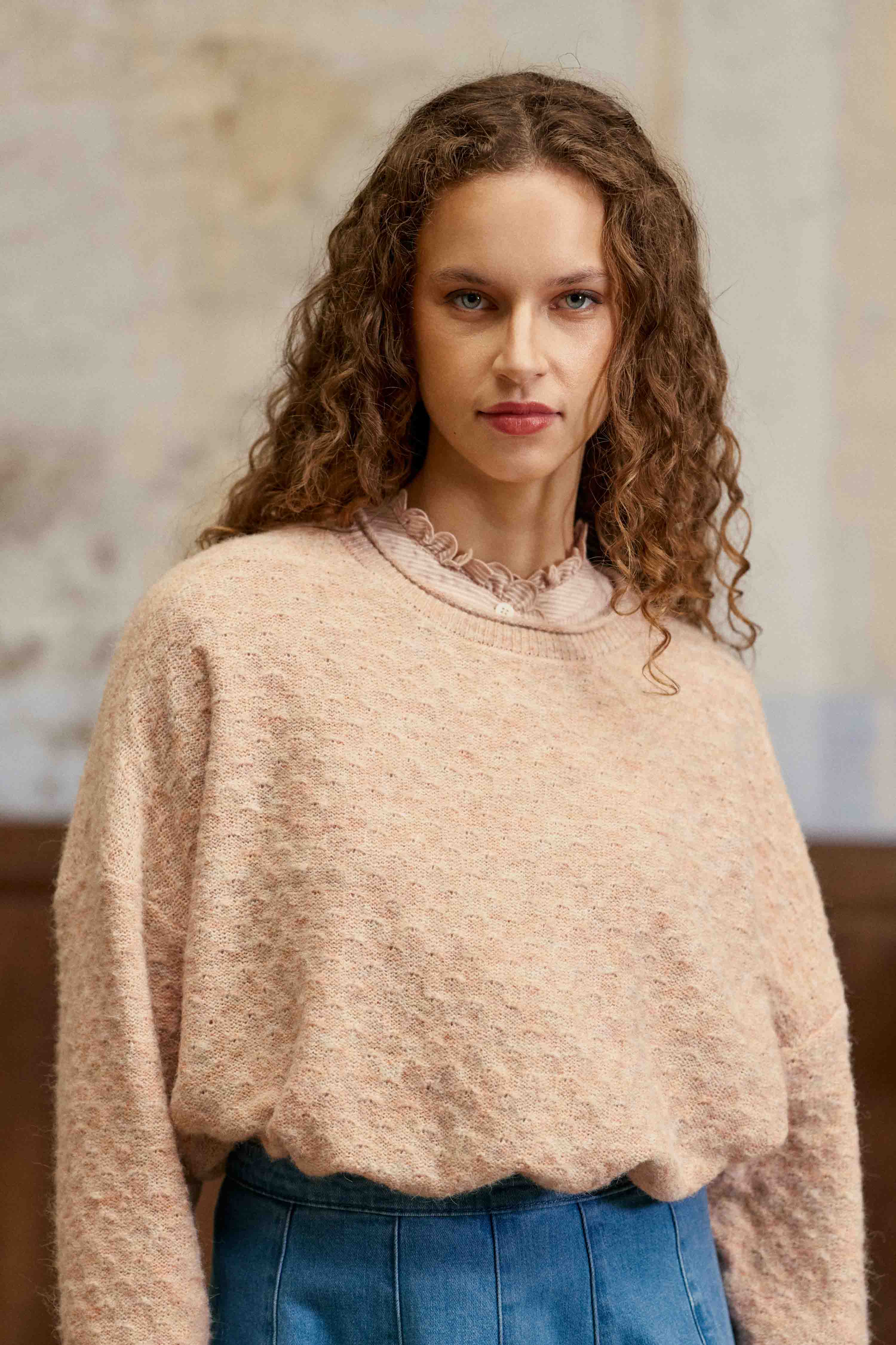 Pull effet chiné poudre – Mossy