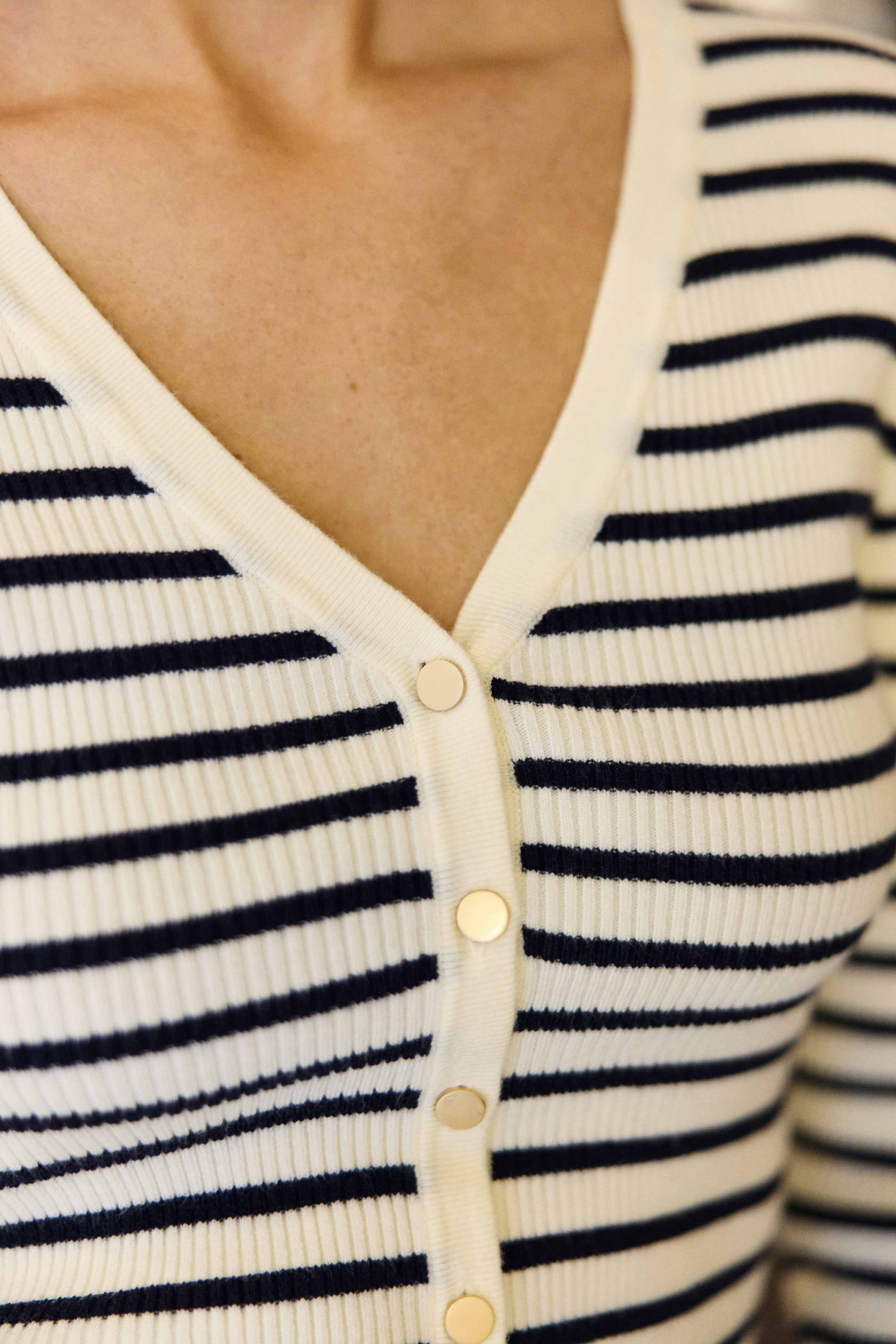 Gilet Moty - Ecru/Marine