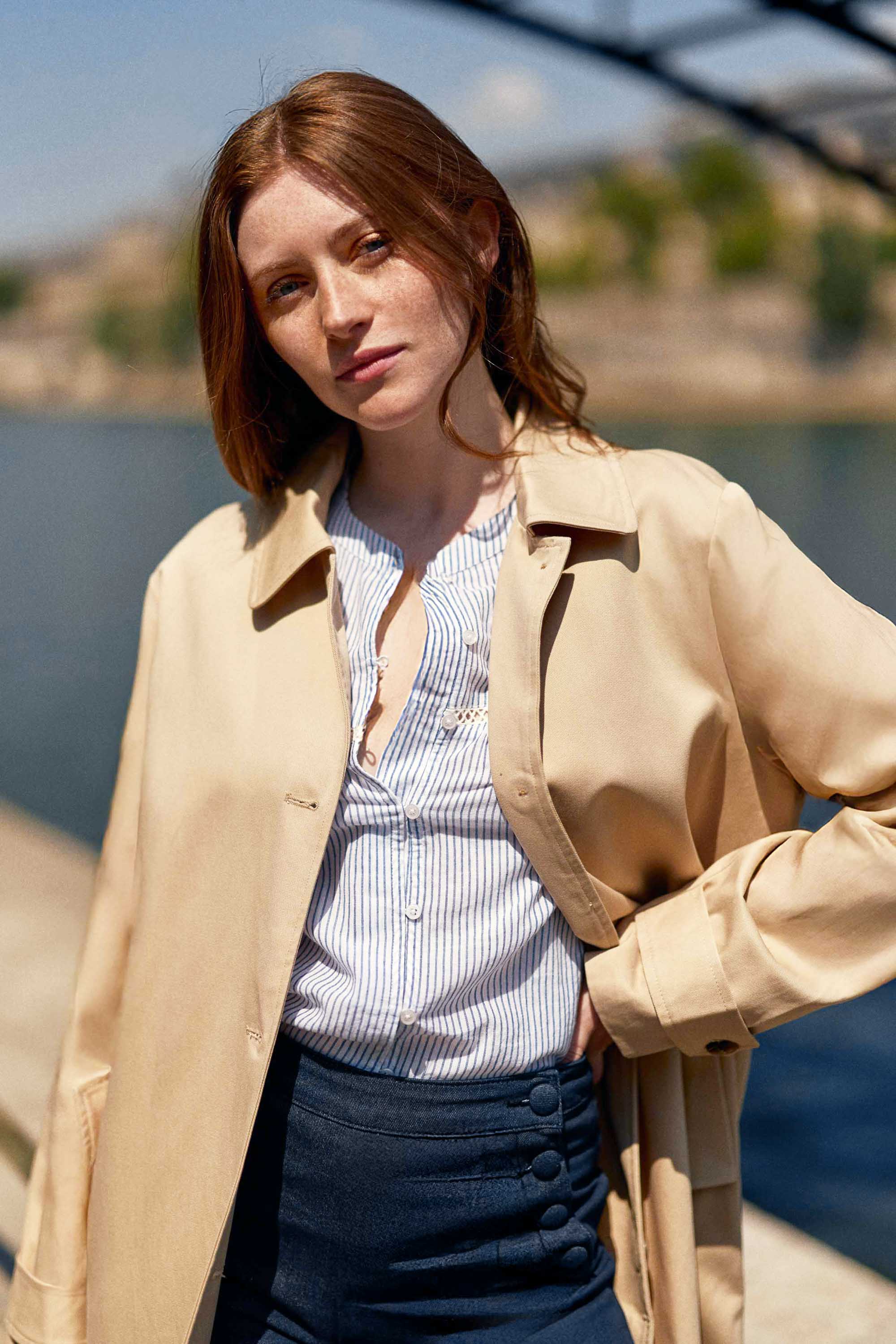 Beige trench coat - Nevin
