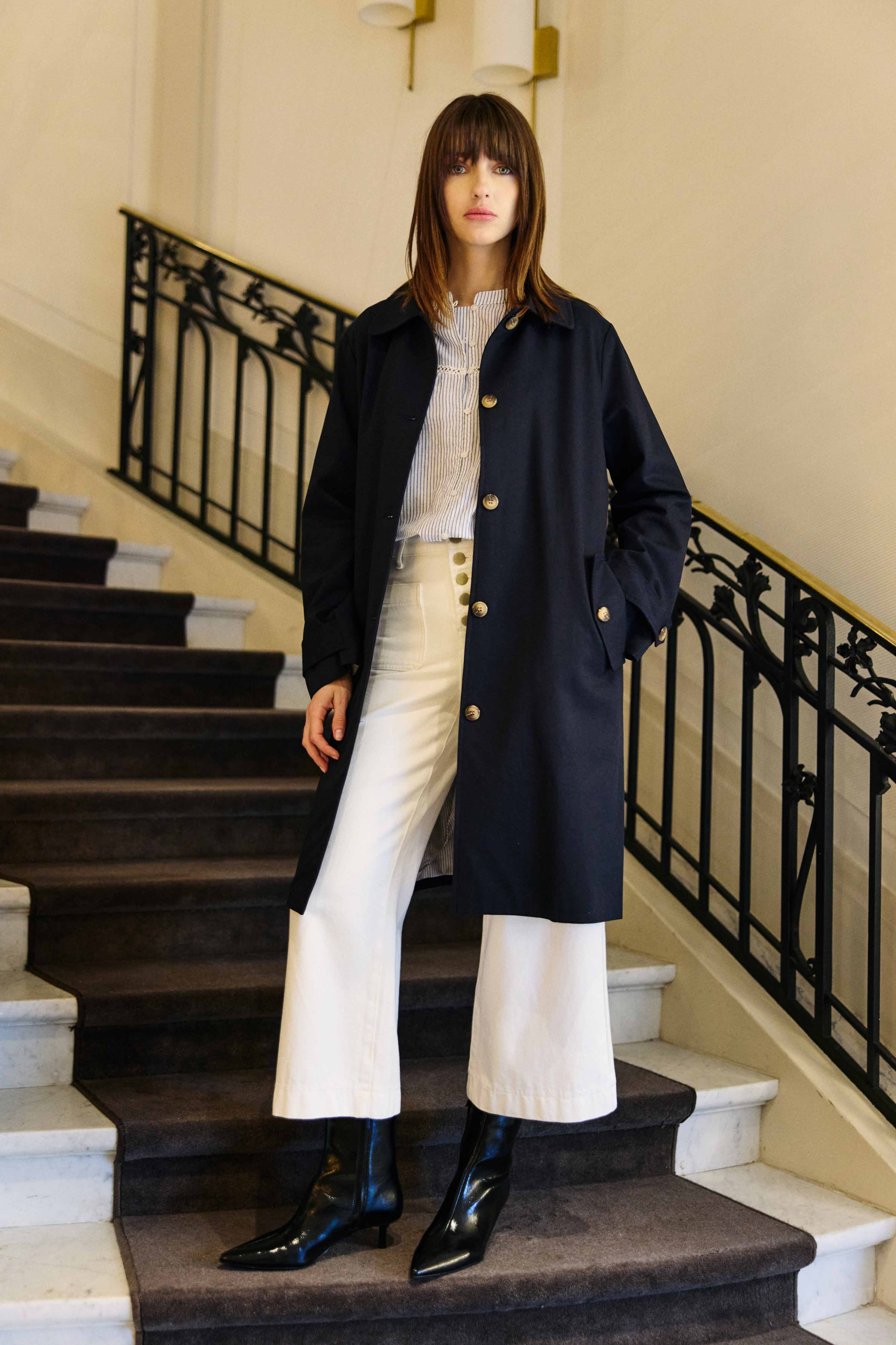 Trench midi marine - Nevin