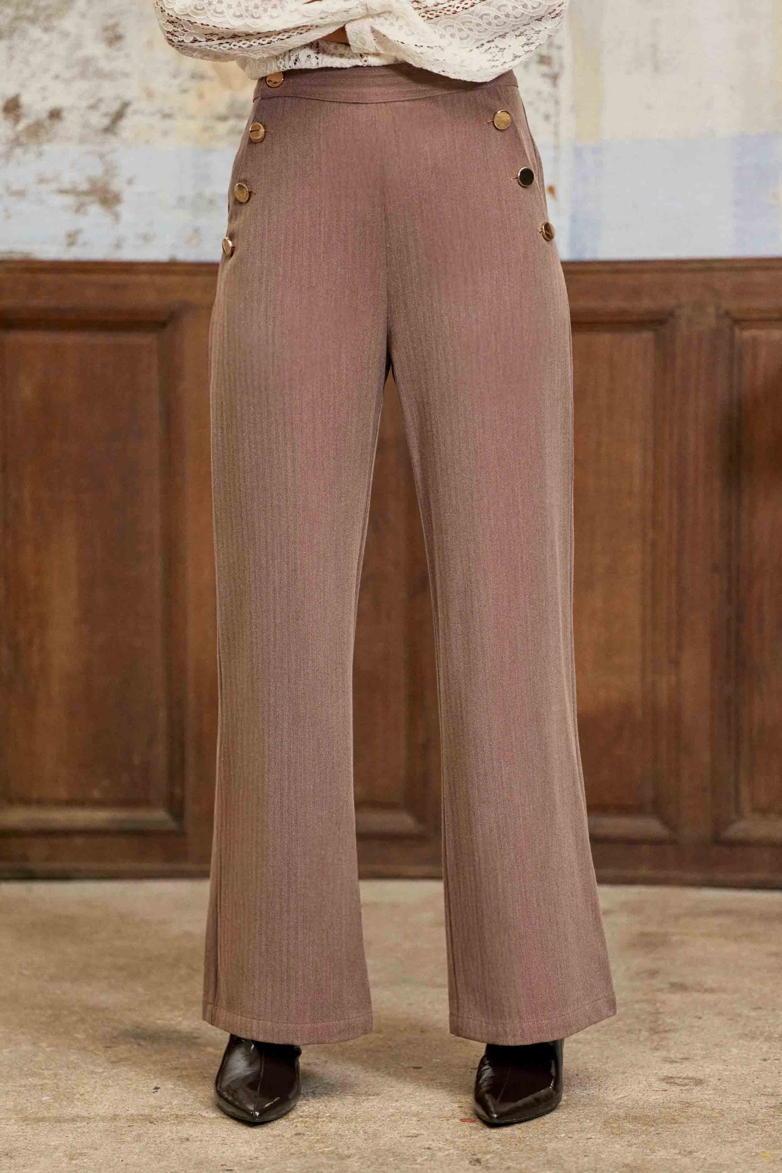 Paddy - Gerade geschnittene Hose mit Klappe