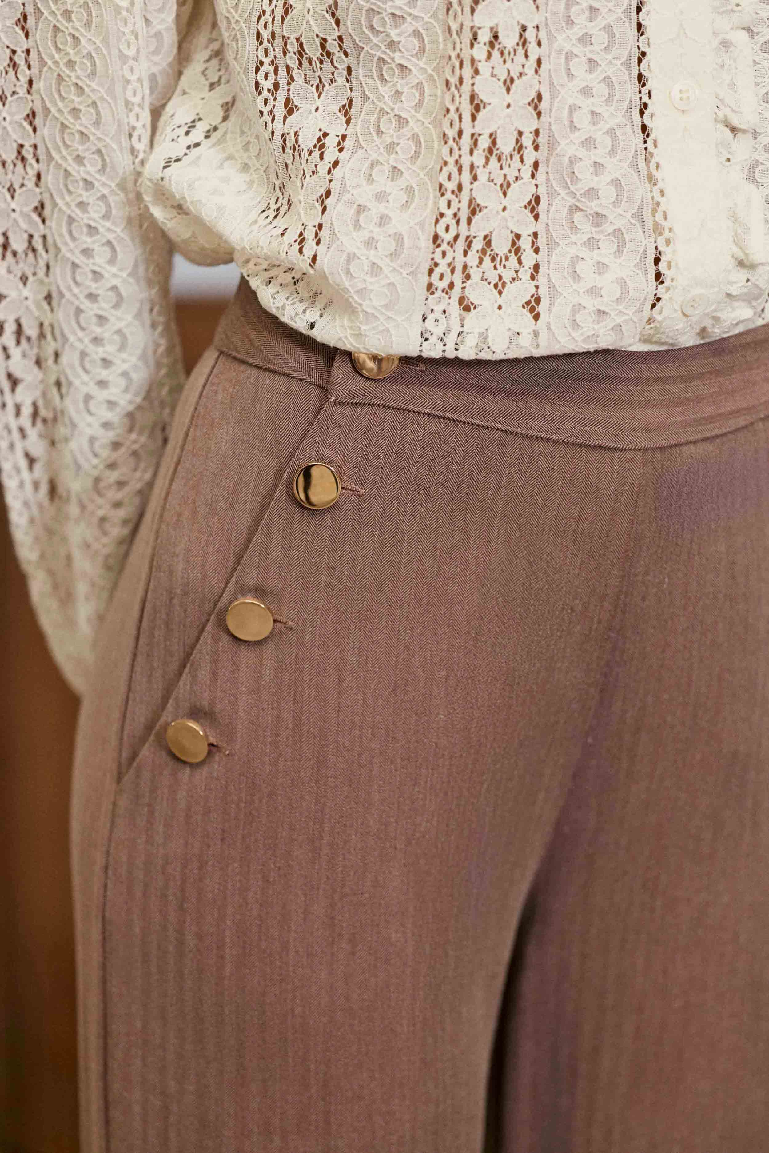 Paddy - Gerade geschnittene Hose mit Klappe