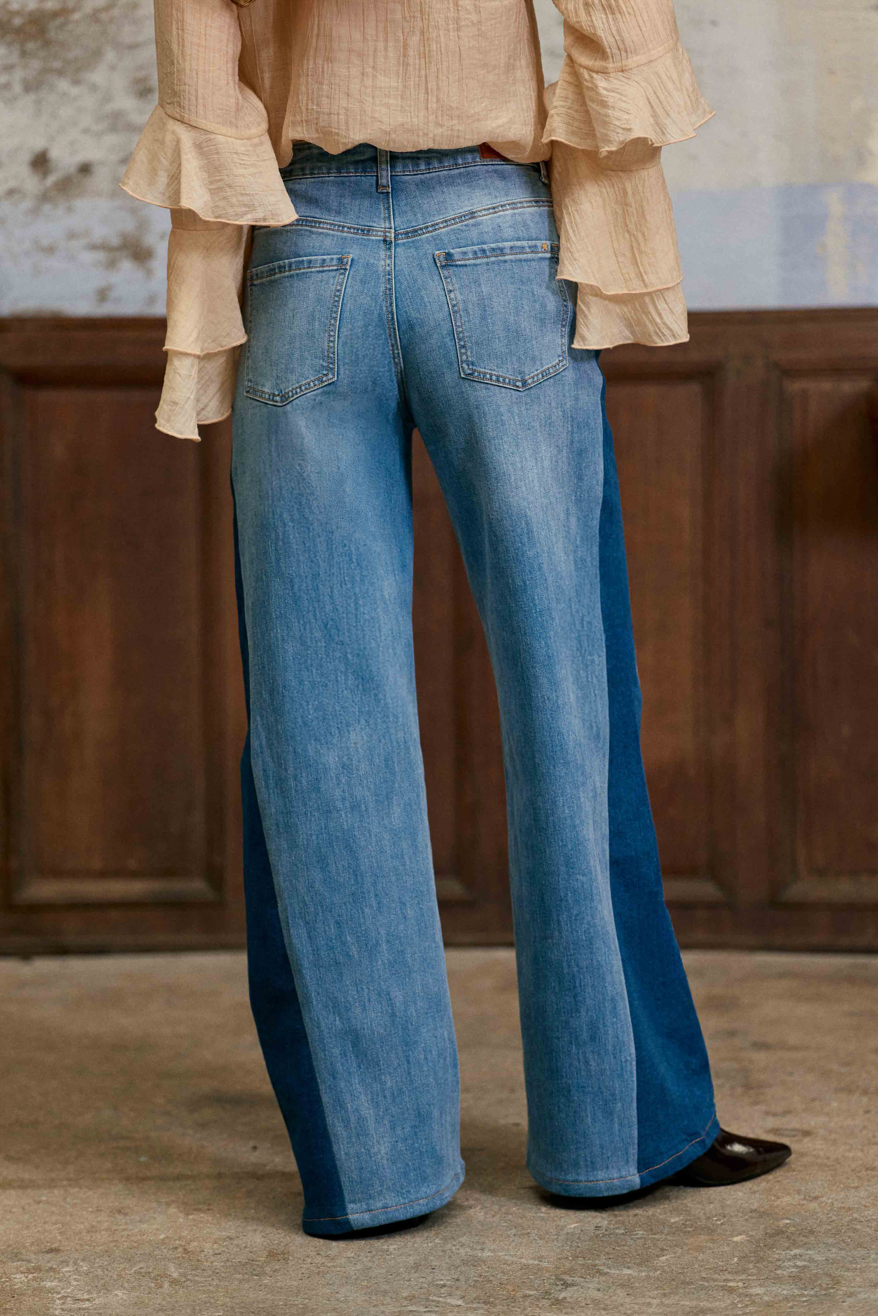 Jean flare bi-color stone – Paiva