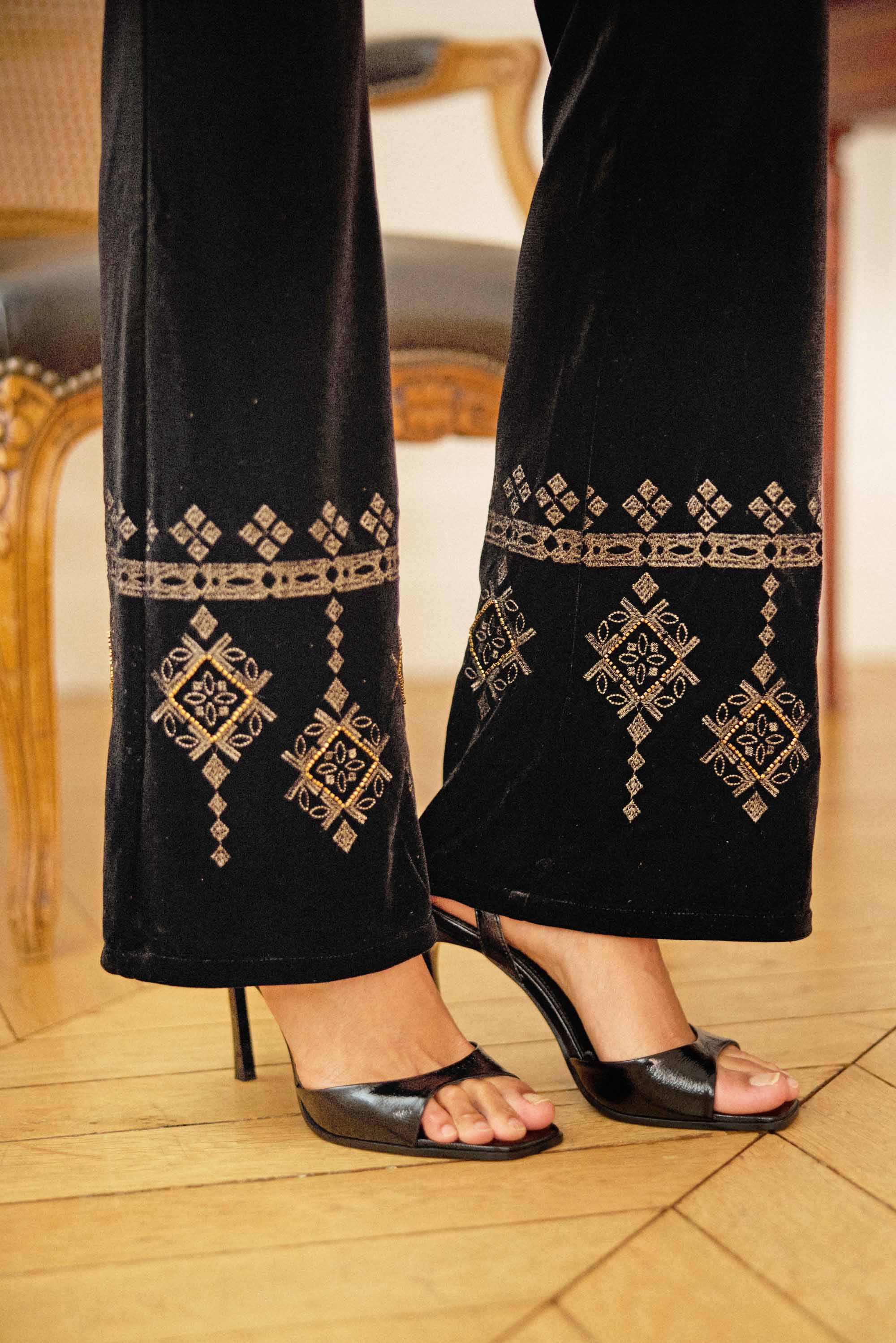 Palmera - Pantalon flare en velours