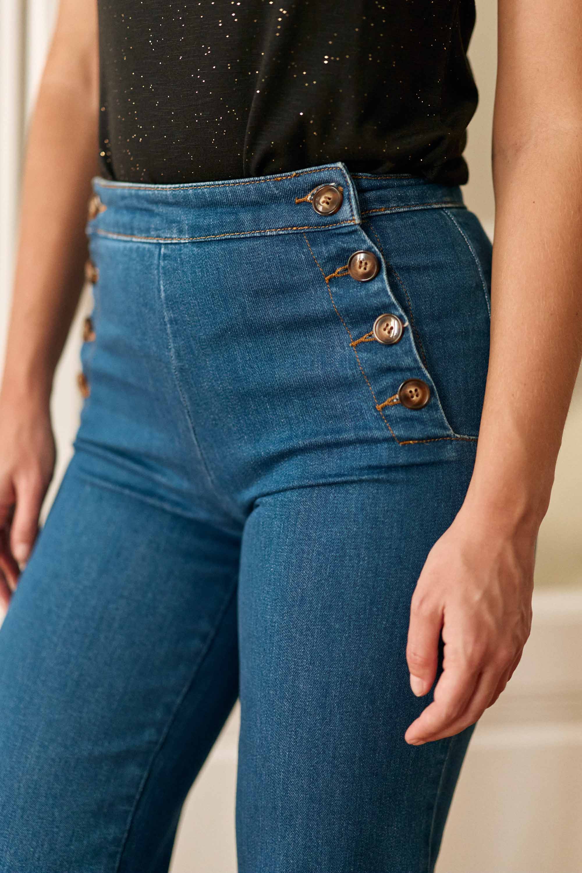 Washed bridge jeans - Paulie