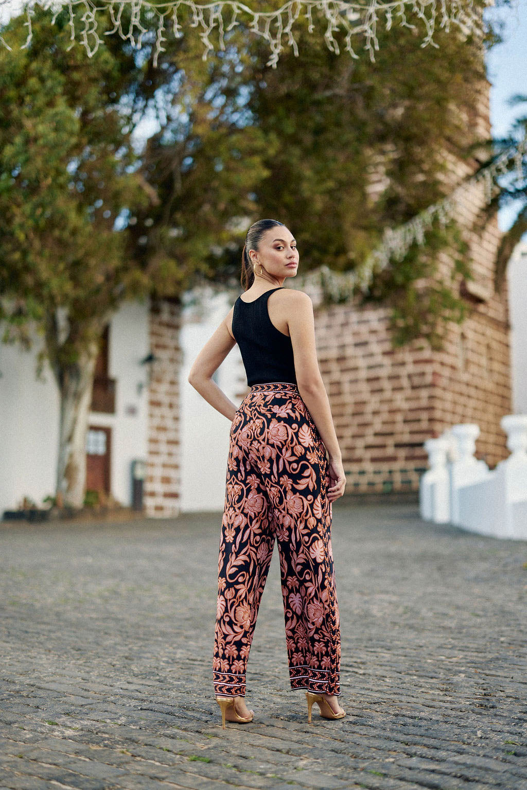 Floral straight pants - Pavia