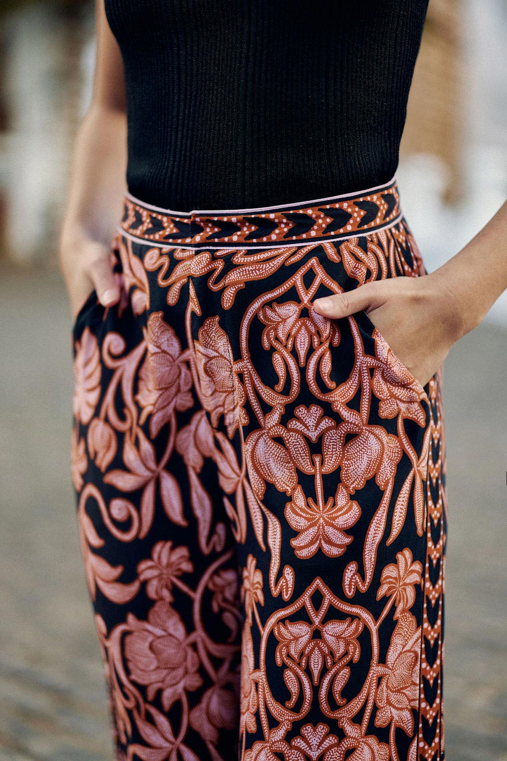 Floral straight pants - Pavia