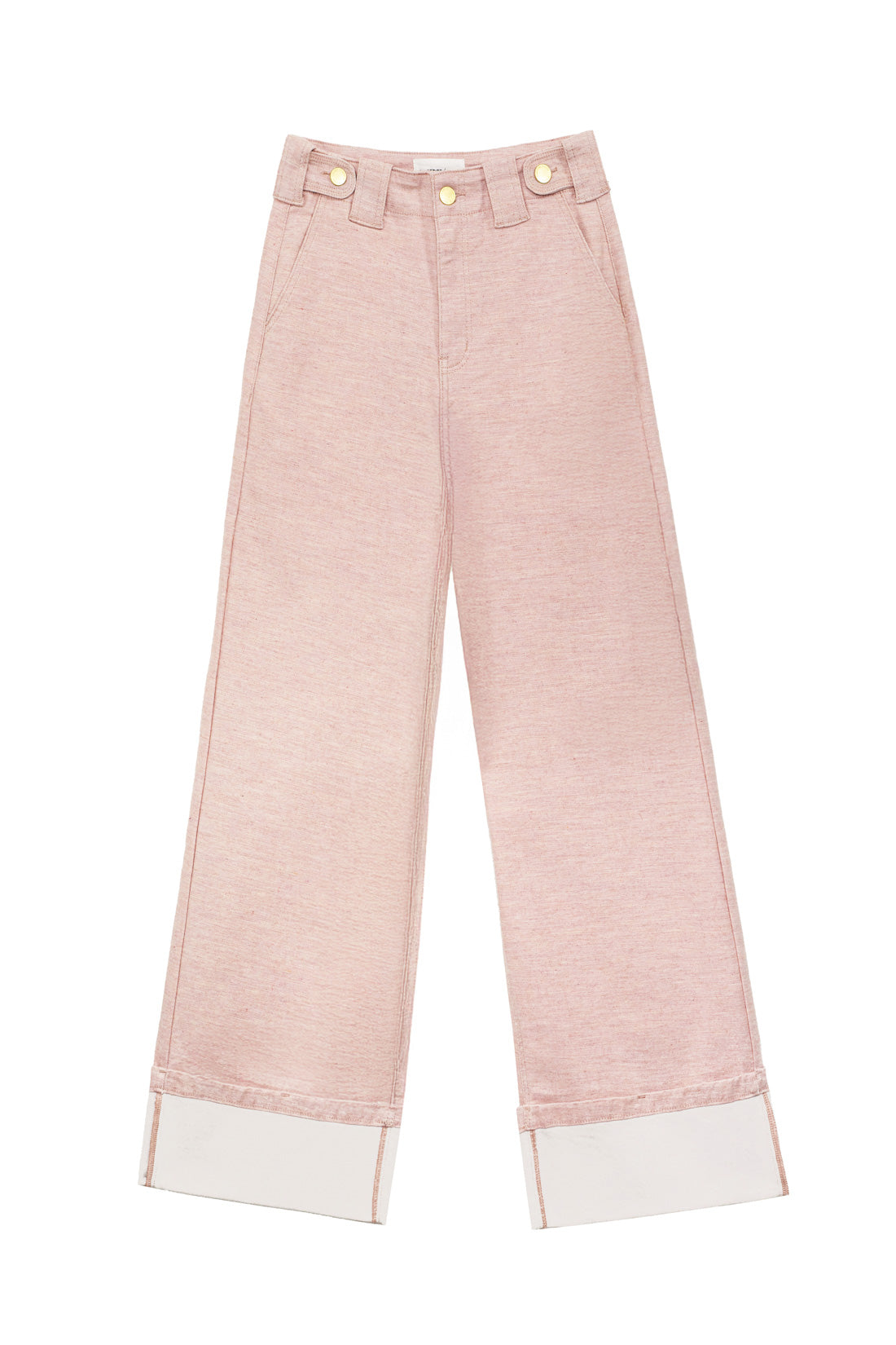 High-waisted pink pants - Paxton