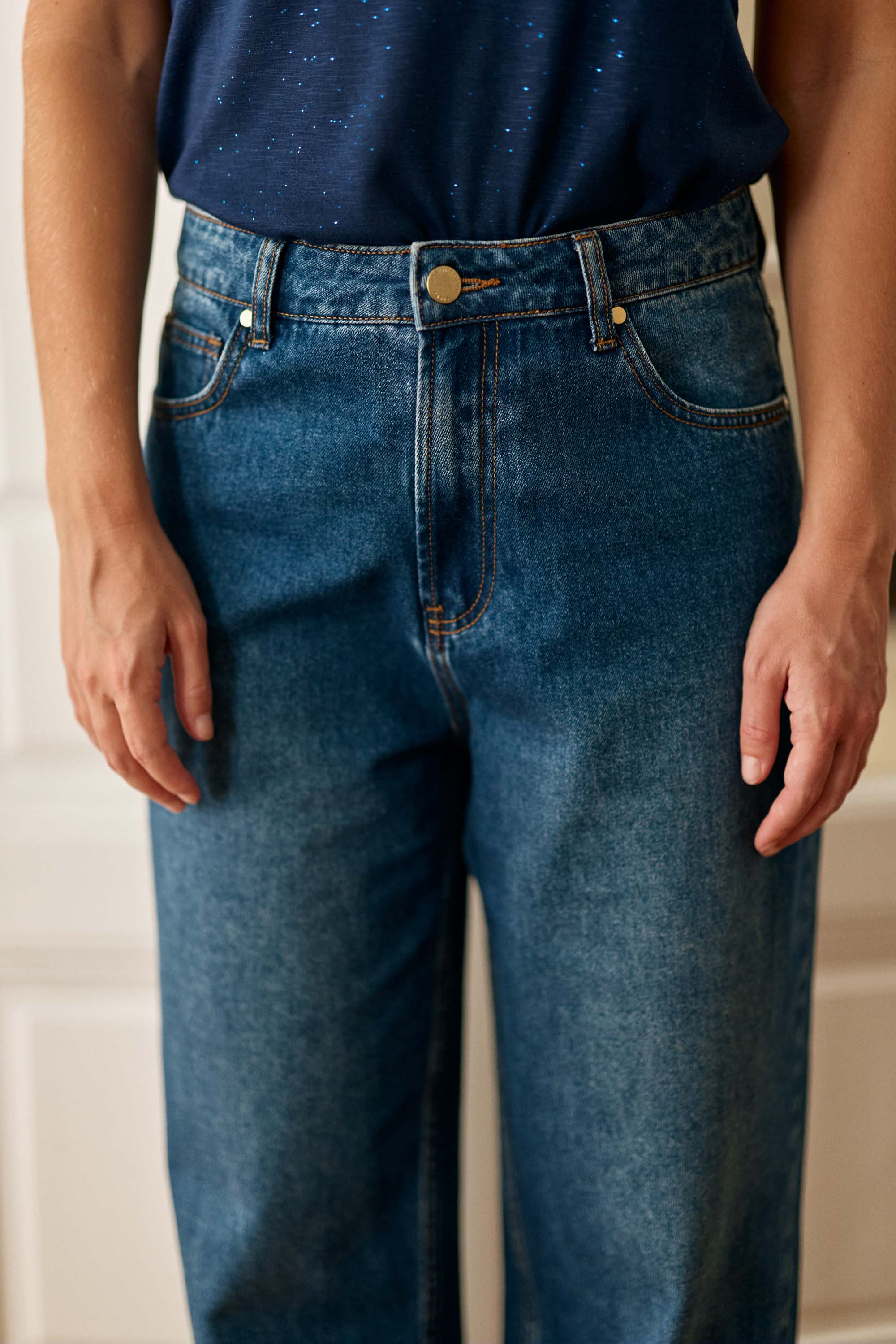 Dark stone baggy jeans - Peguy