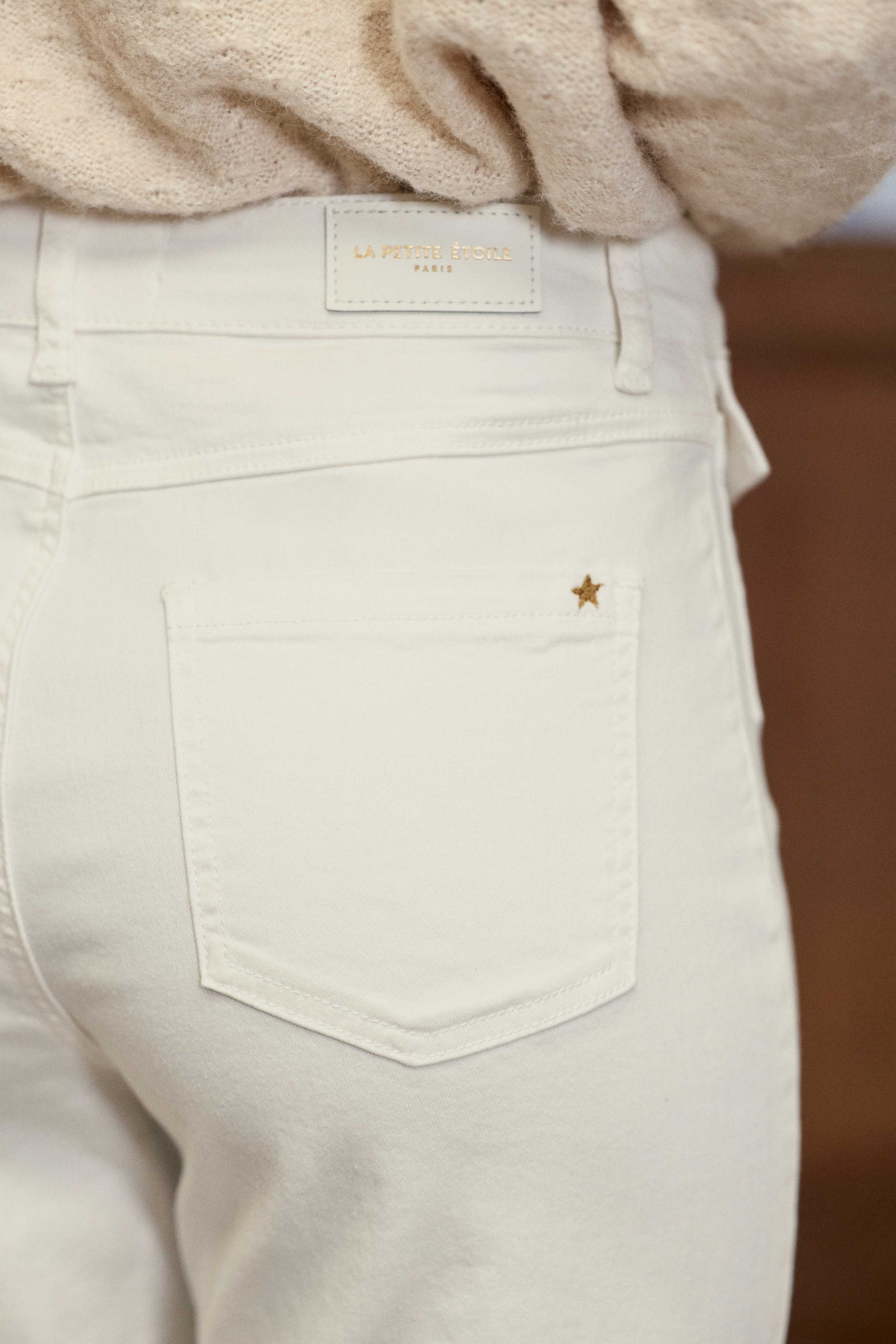 Pantalon flare blanc – Peyton