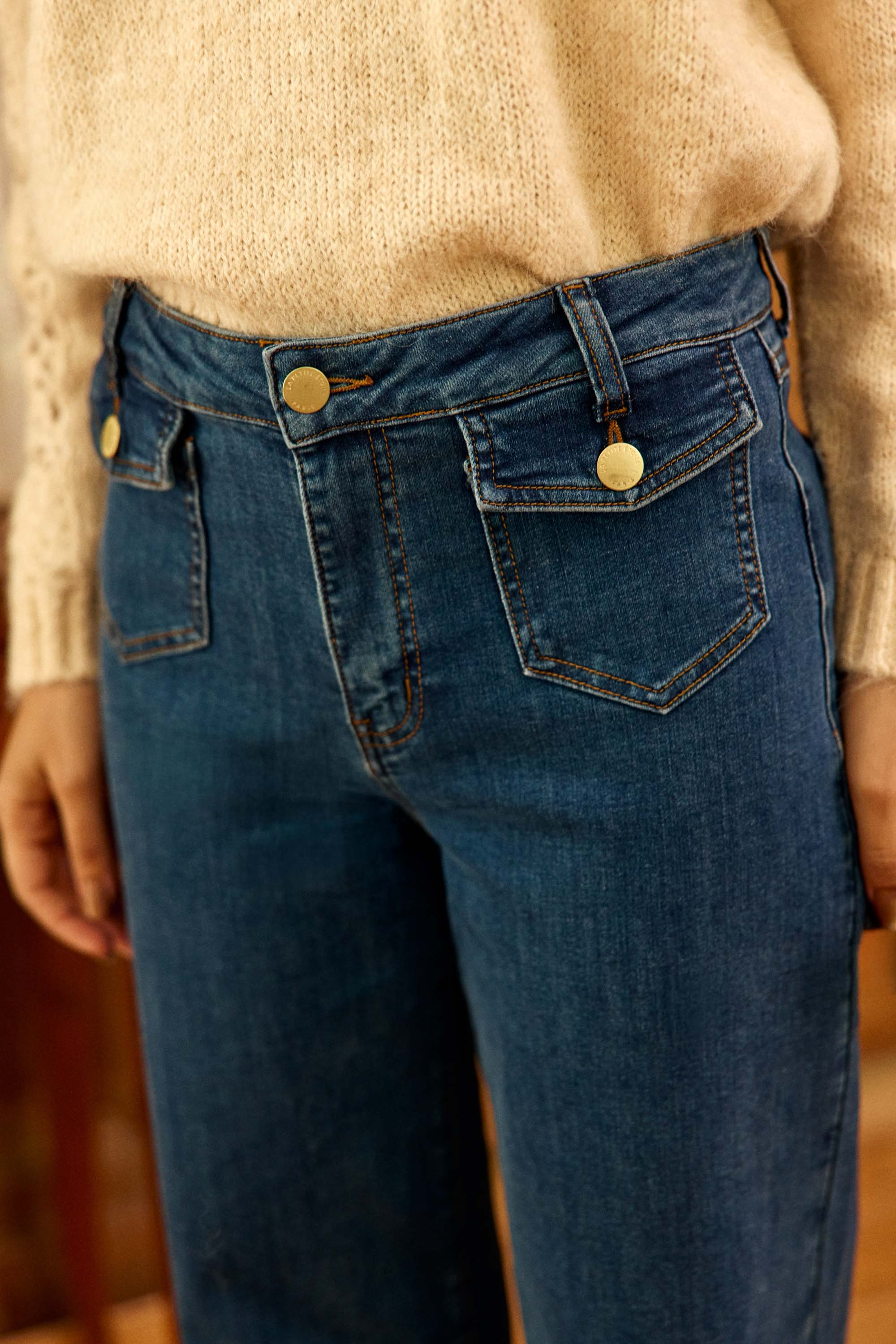 Peyton Washed Flare Jeans